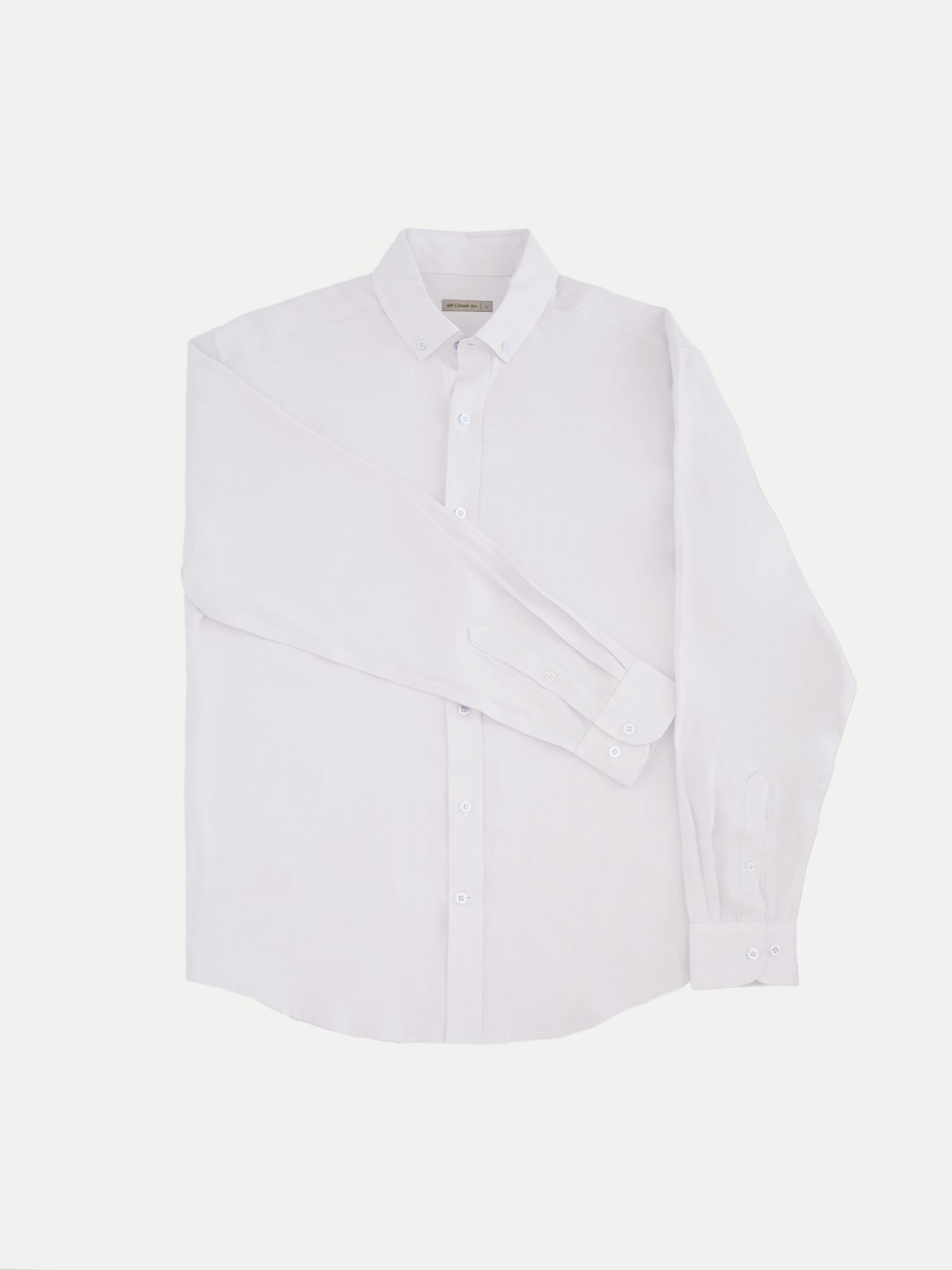 White 100% Linen Shirt for Men