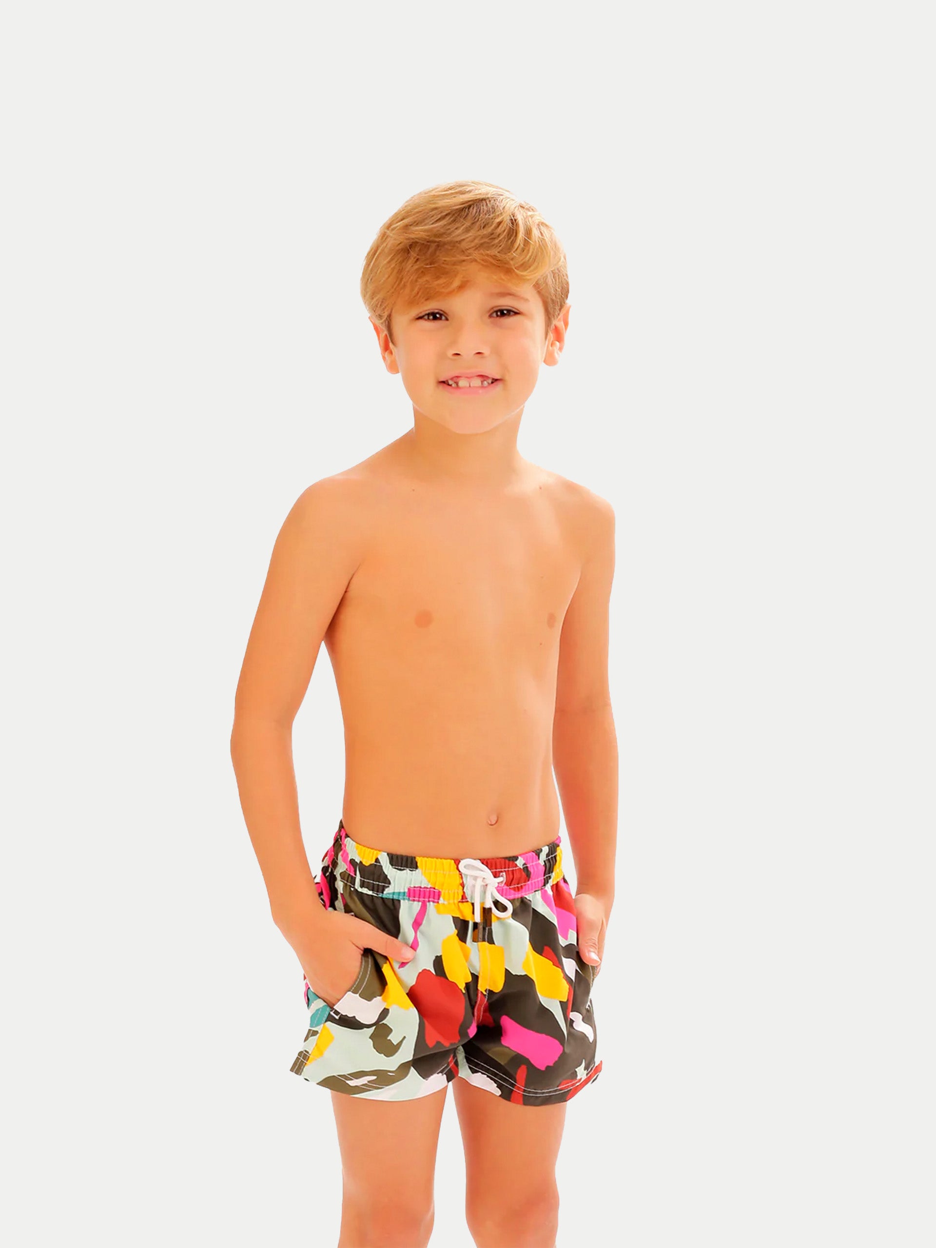 'Acuarela' Boys Swim Shorts by 98 Coast Av