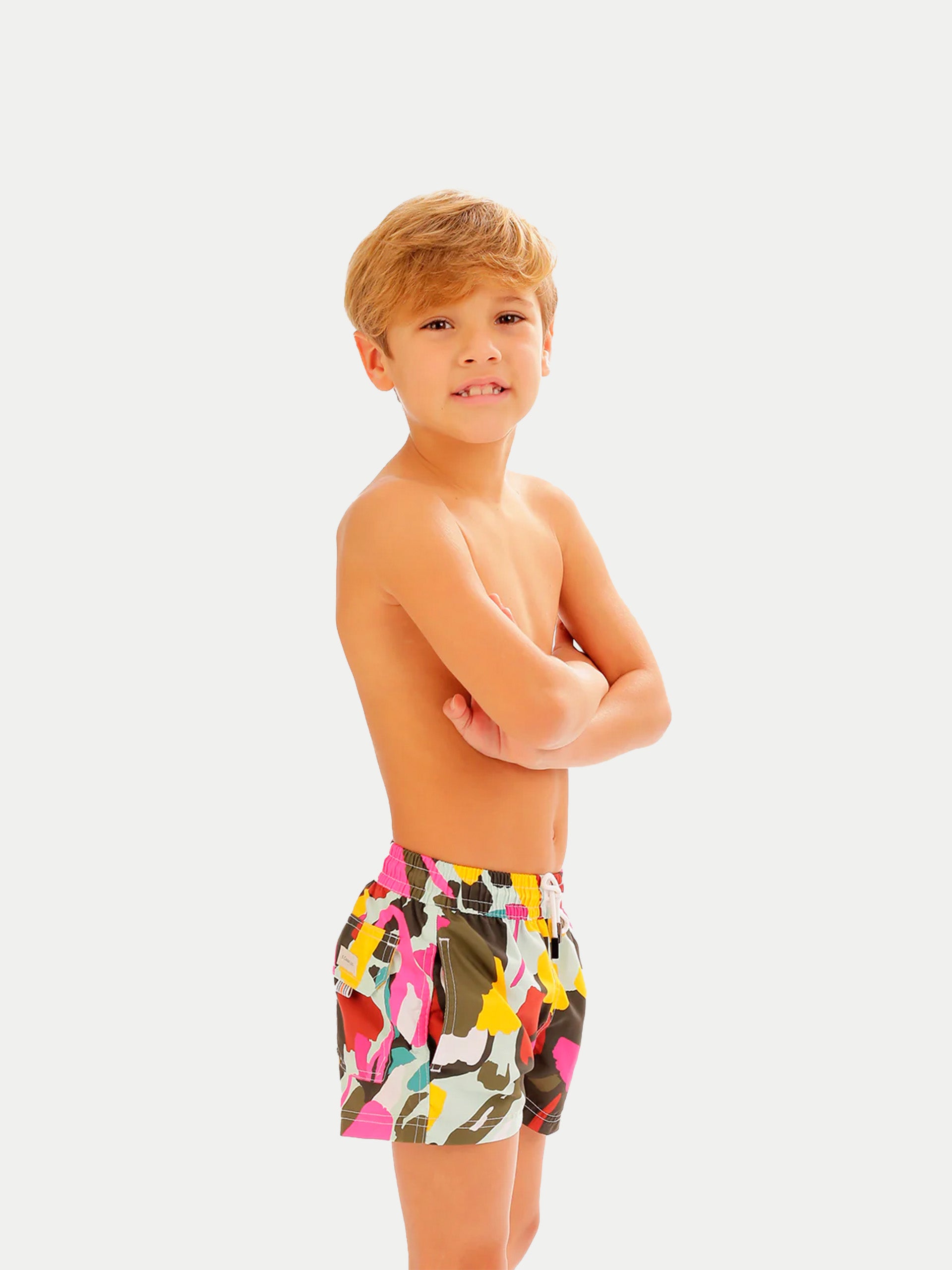 'Acuarela' Boys Swim Shorts by 98 Coast Av