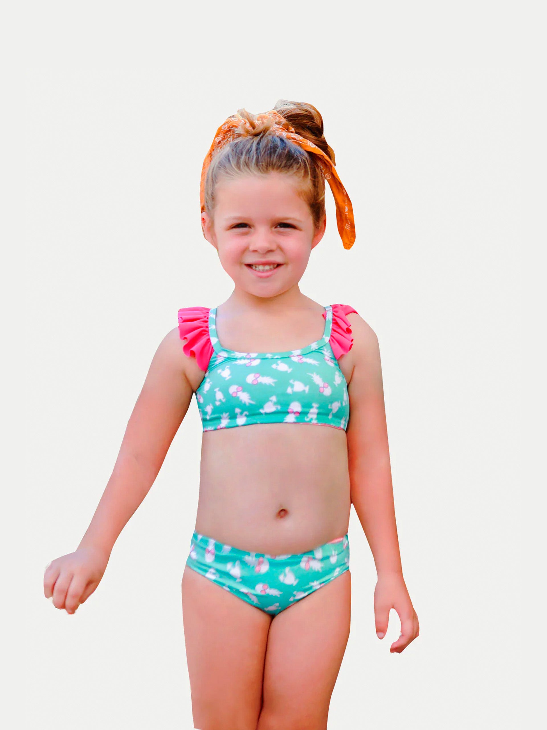 'Aqua Guarana' Girls Swimwear by 98 Coast Av.