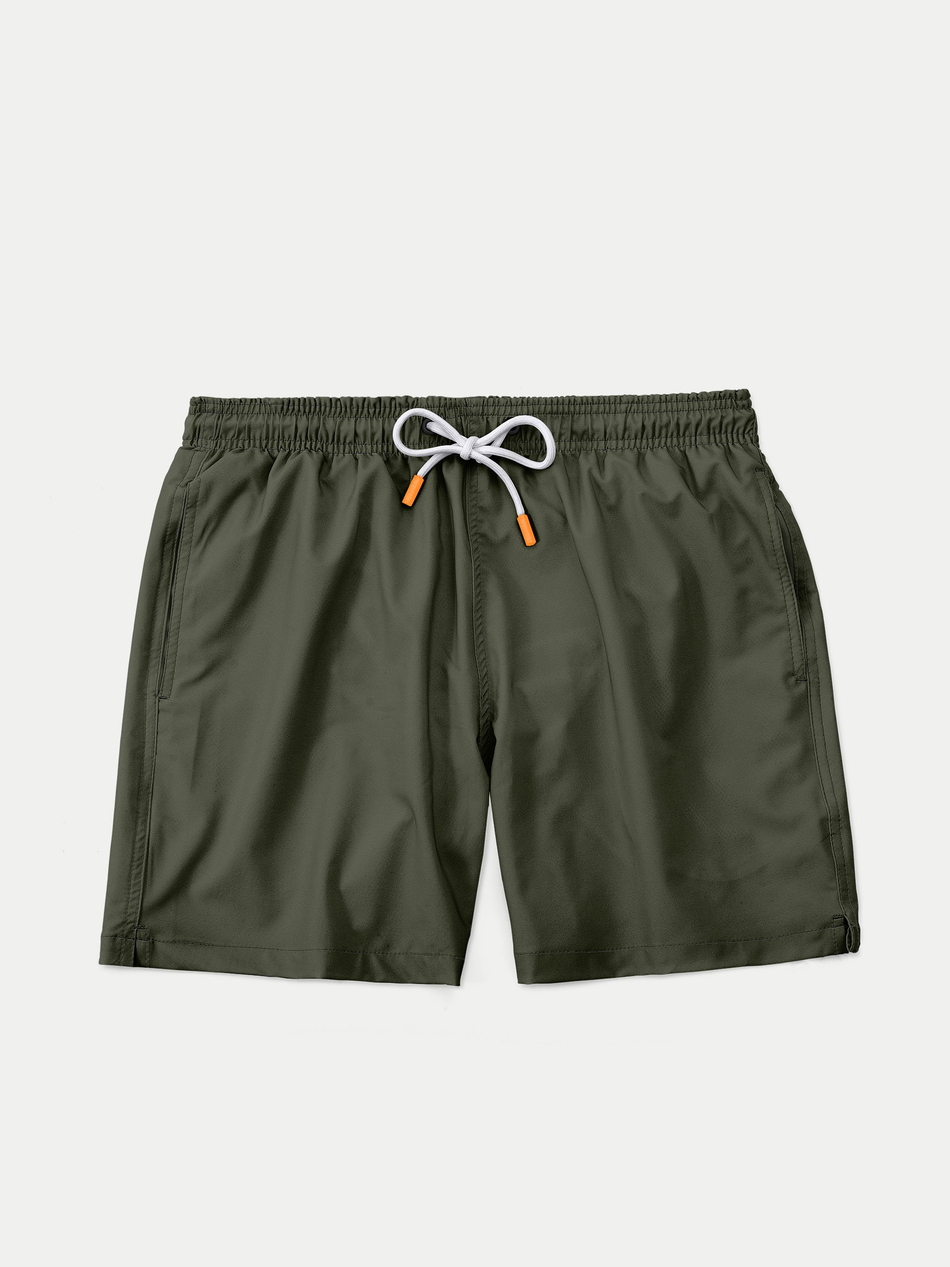 'Basic Olive' Swim Trunks for Men by 98 Coast Av.