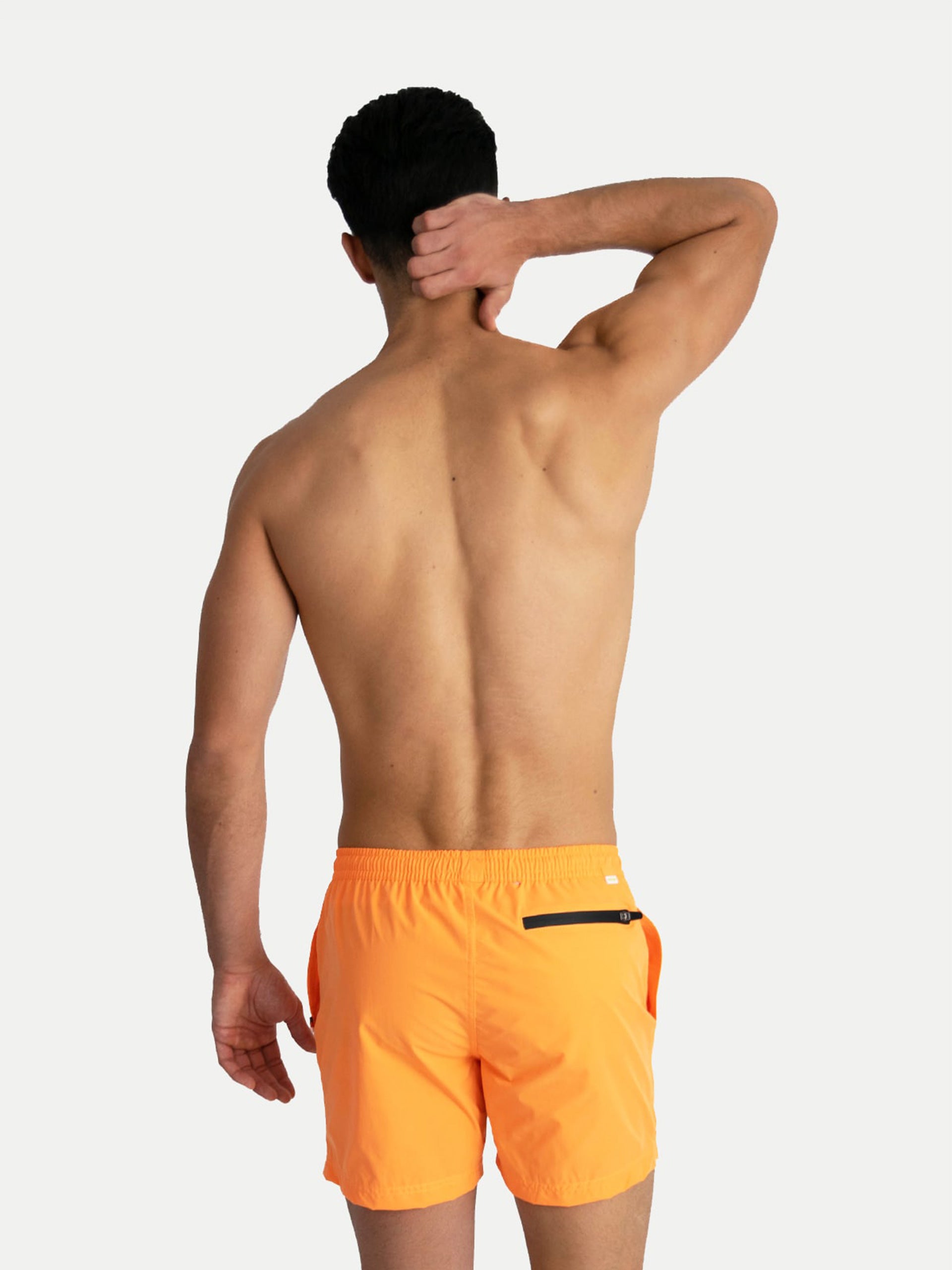 'Basic Orange' Swim Trunks for Men by 98 Coast Av.