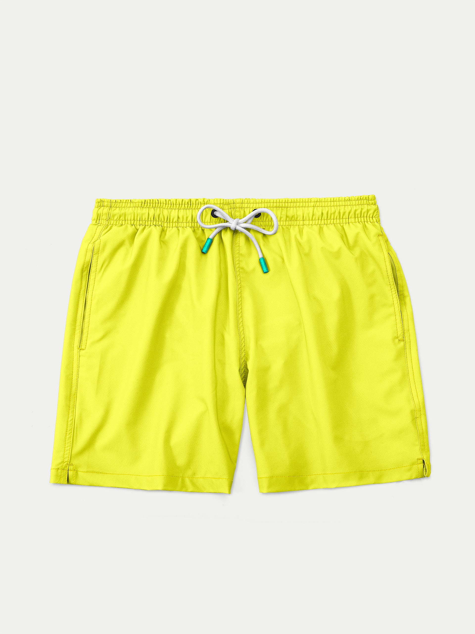 'Basic Yellow' Swim Trunks for Men by 98 Coast Av.