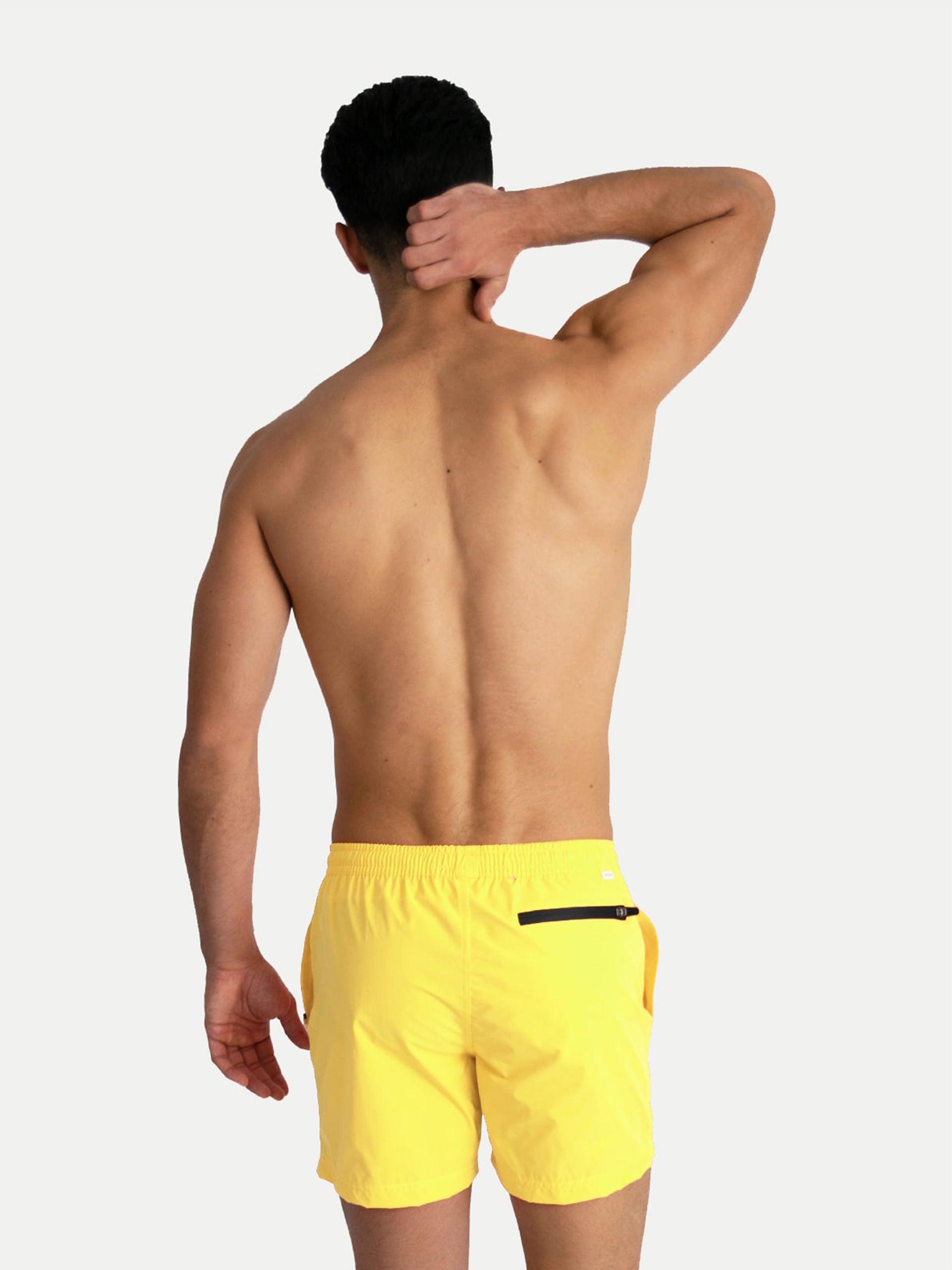 'Basic Yellow' Swim Trunks for Men by 98 Coast Av.