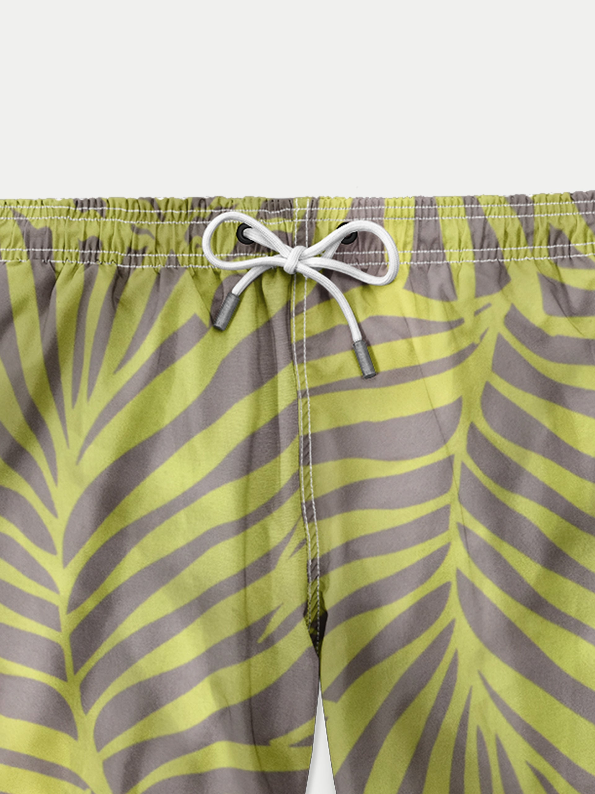 'Breeze Palm Green' Swim Trunks for Men by 98 Coast Av.