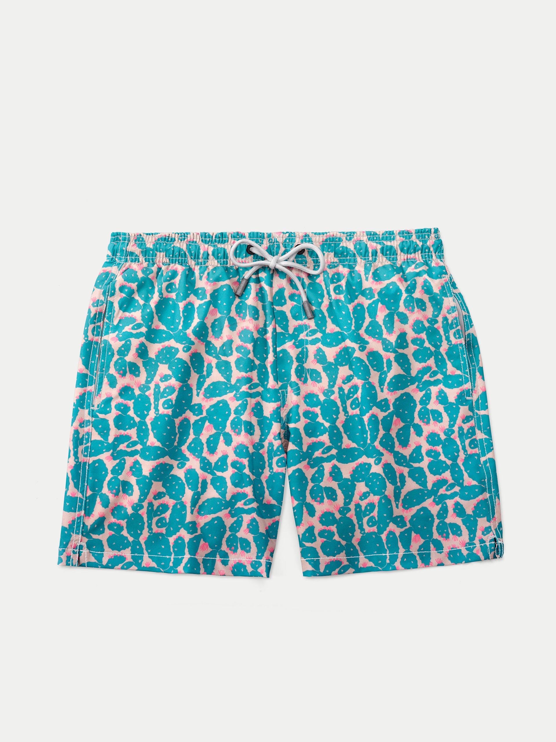 'Cactus Aqua' Swim Trunks for Men by 98 Coast Av.