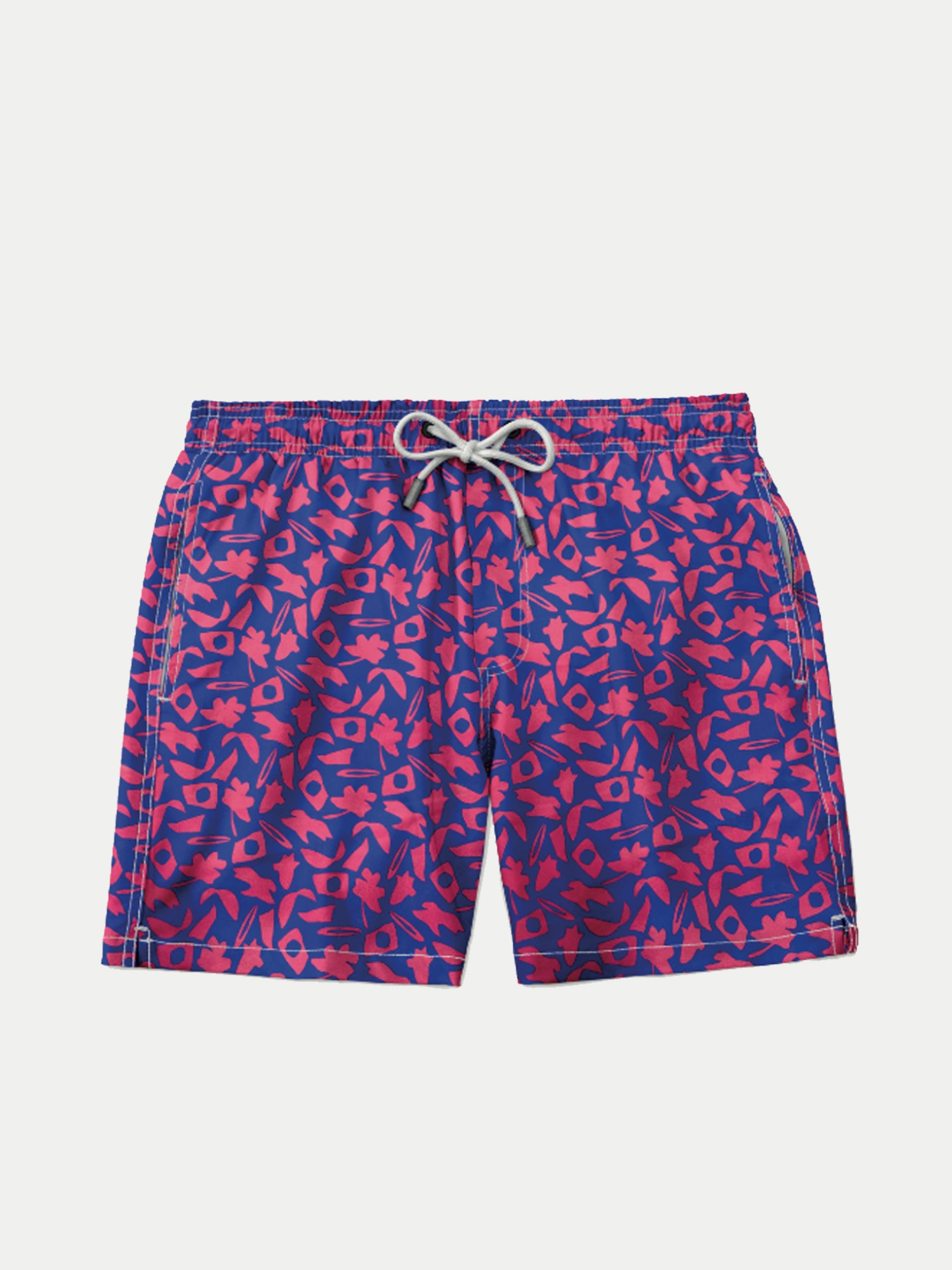 'Collage Red' Swim Trunks for Men by 98 Coast Av.