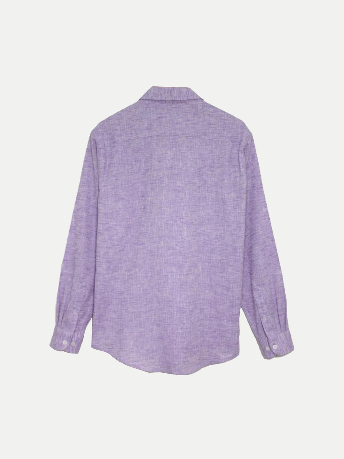 Linen Look Shirt Purple Men