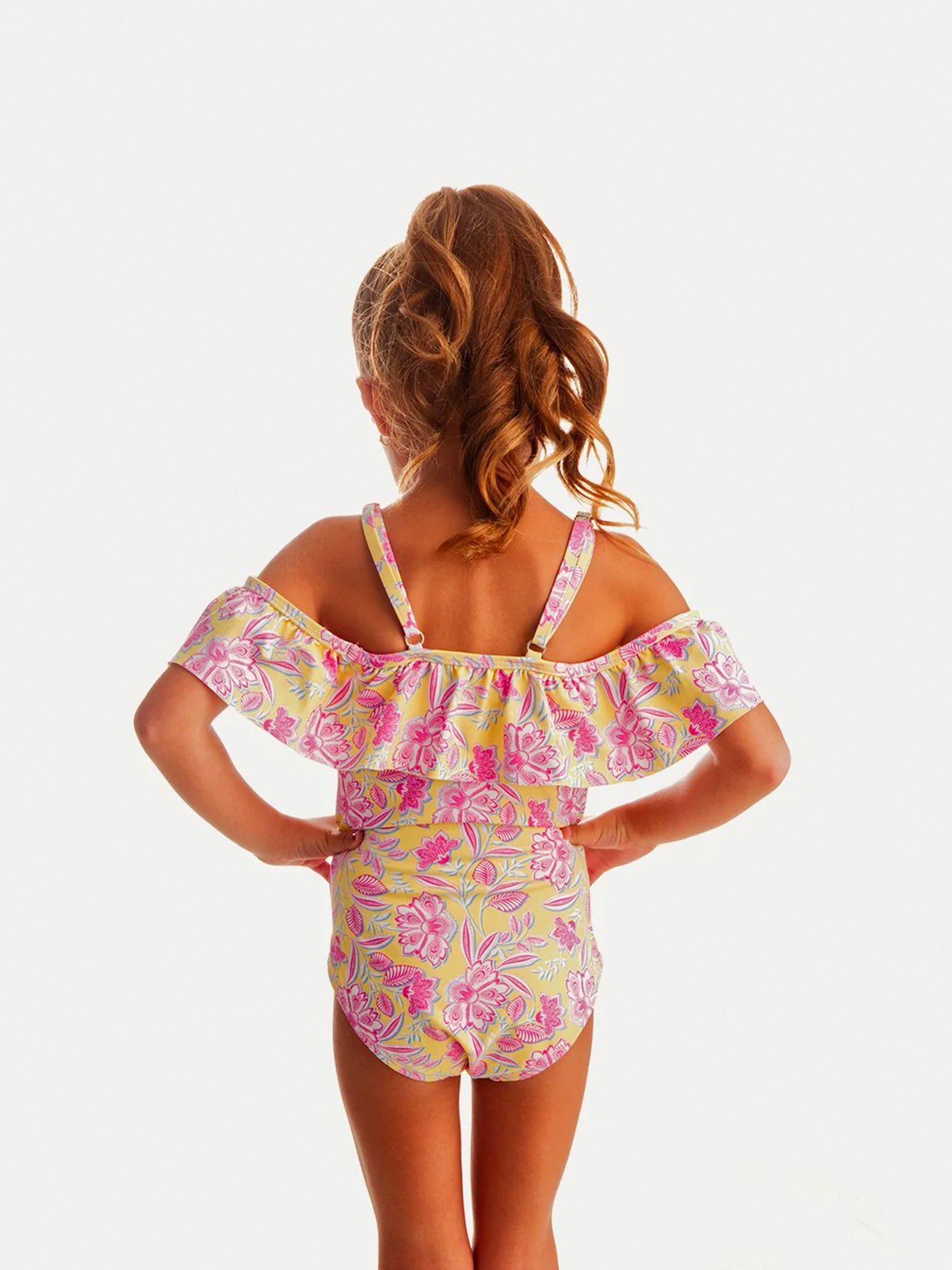 'Mango Orchid' Girls Swimwear by 98 Coast Av.