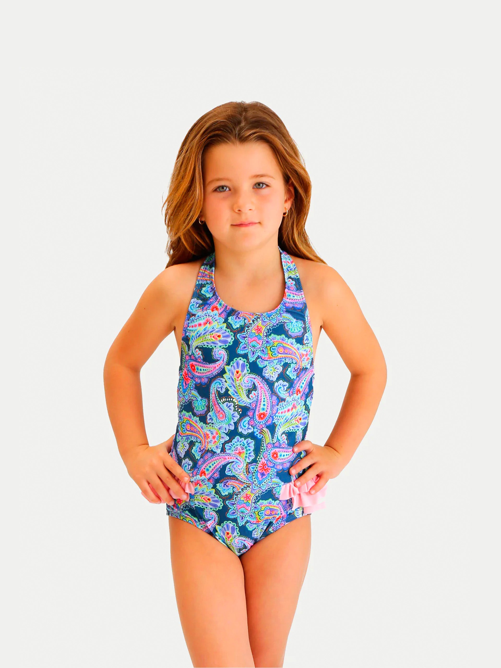 'Neon Waves’ Girls Swimwear by 98 Coast Av.