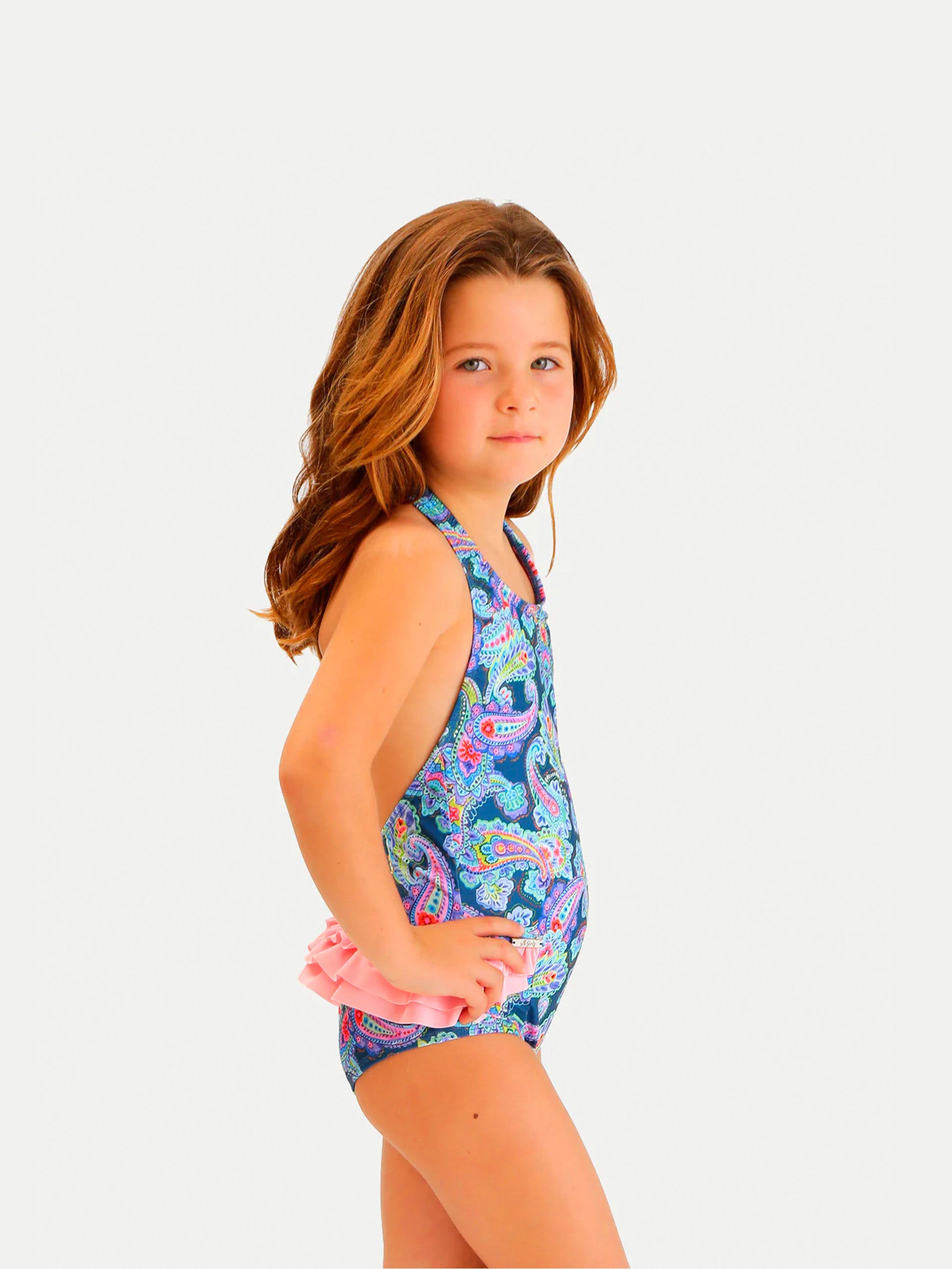 'Neon Waves’ Girls Swimwear by 98 Coast Av.