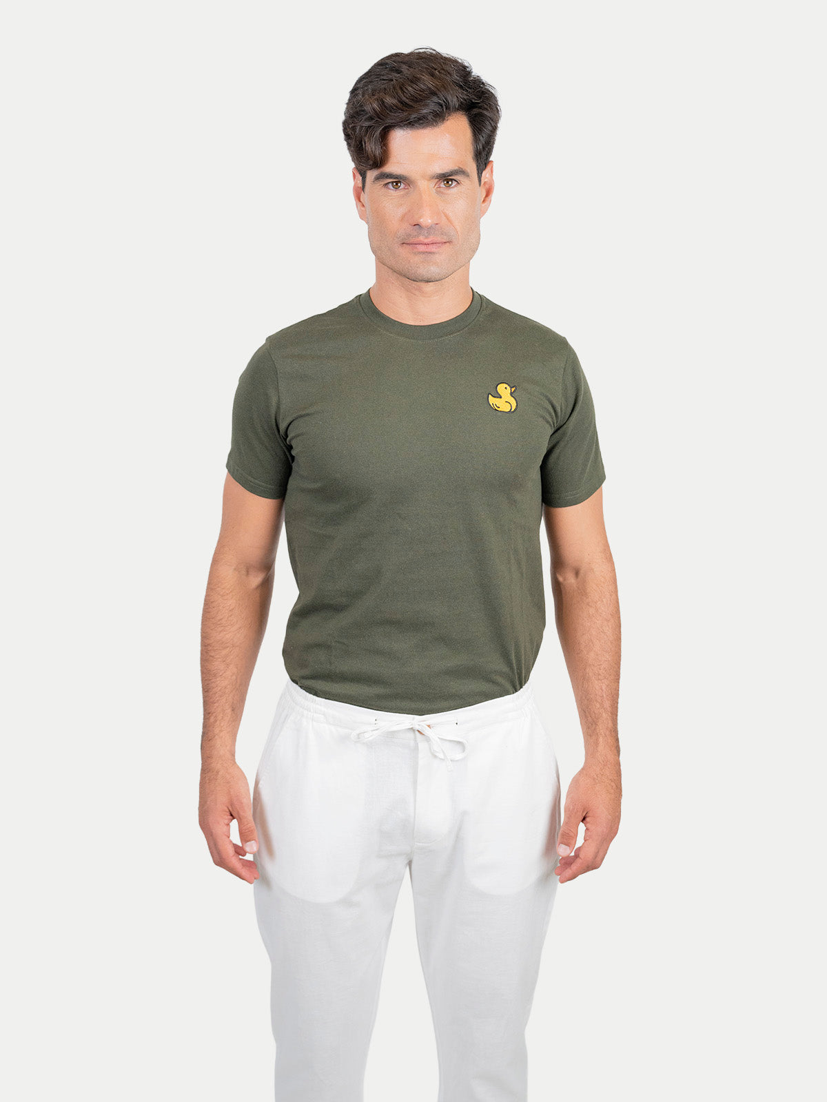 White Cotton Flex Pants by 98 Coast Av.