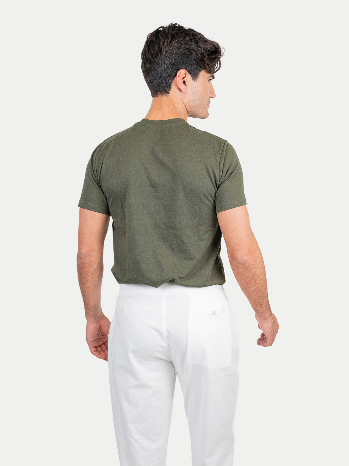 White Cotton Flex Pants by 98 Coast Av.