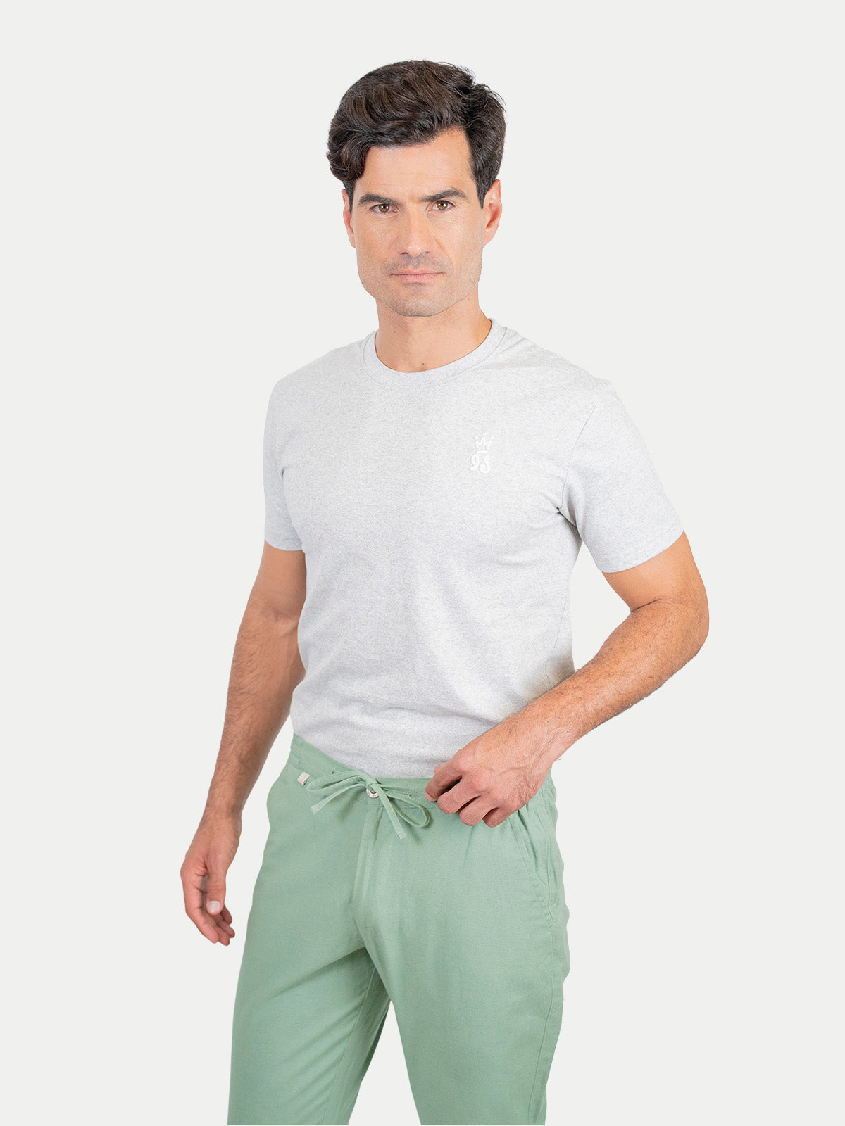 Olive Cotton Flex Pants by 98 Coast Av.