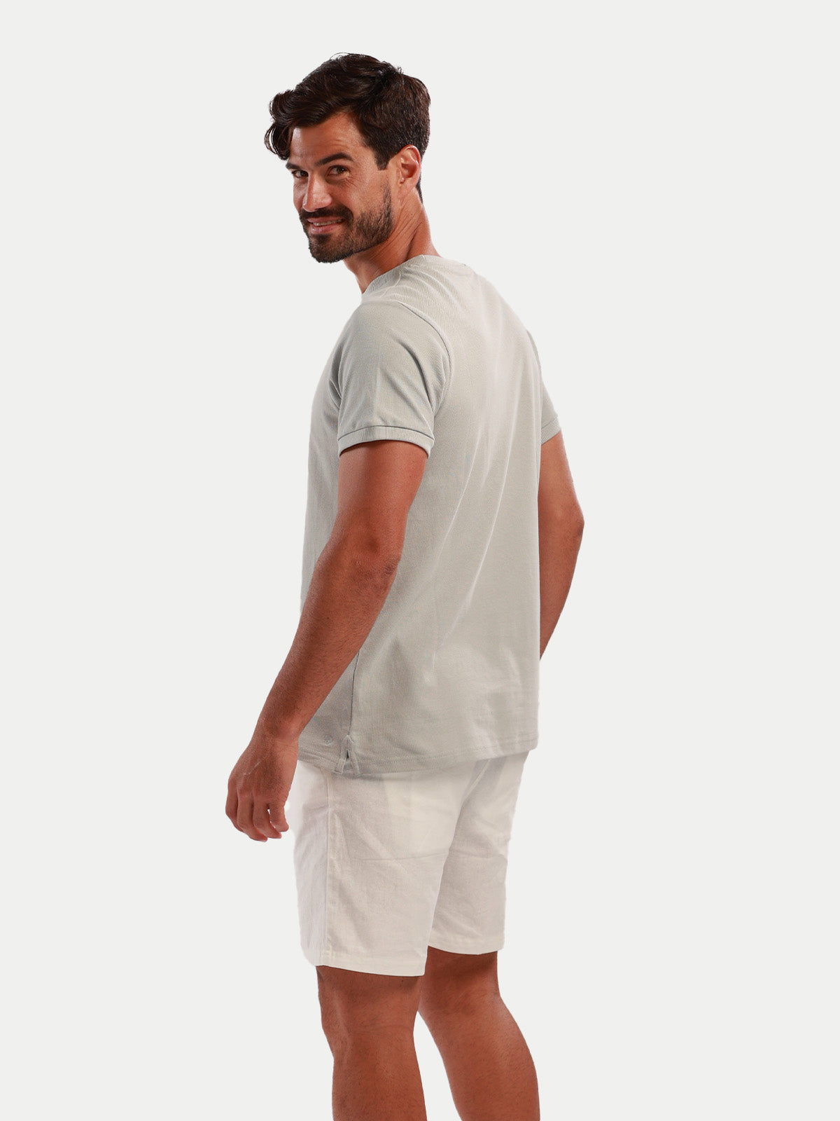 Pique T-Shirt Light Gray by 98 Coast Av