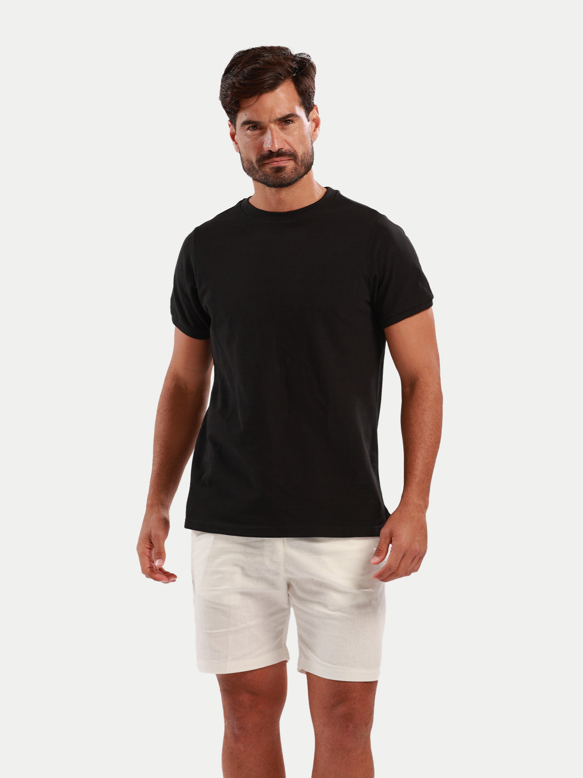 Pique T-Shirt Black by 98 Coast Av