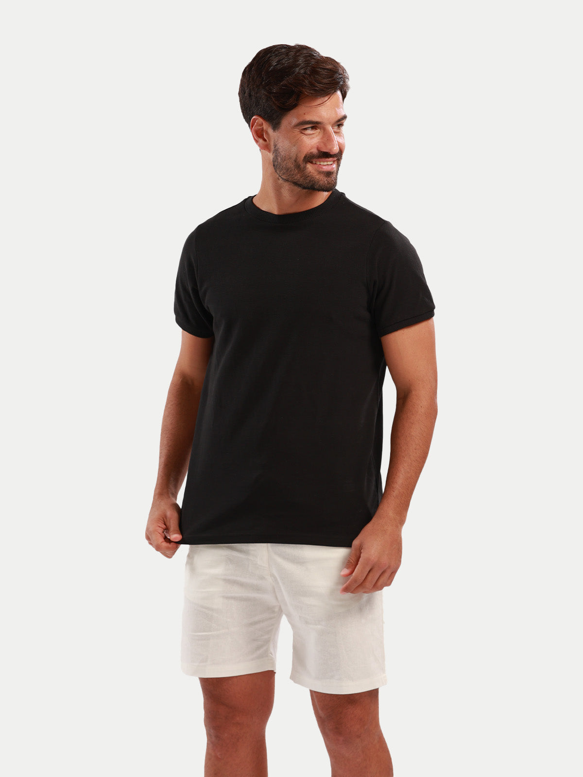 Pique T-Shirt Black by 98 Coast Av