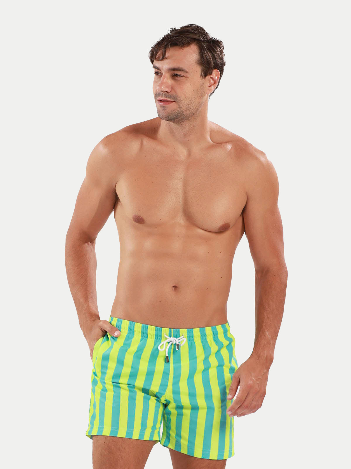 Emerald Tides Swim Trunks for Men by 98 Coast Av.