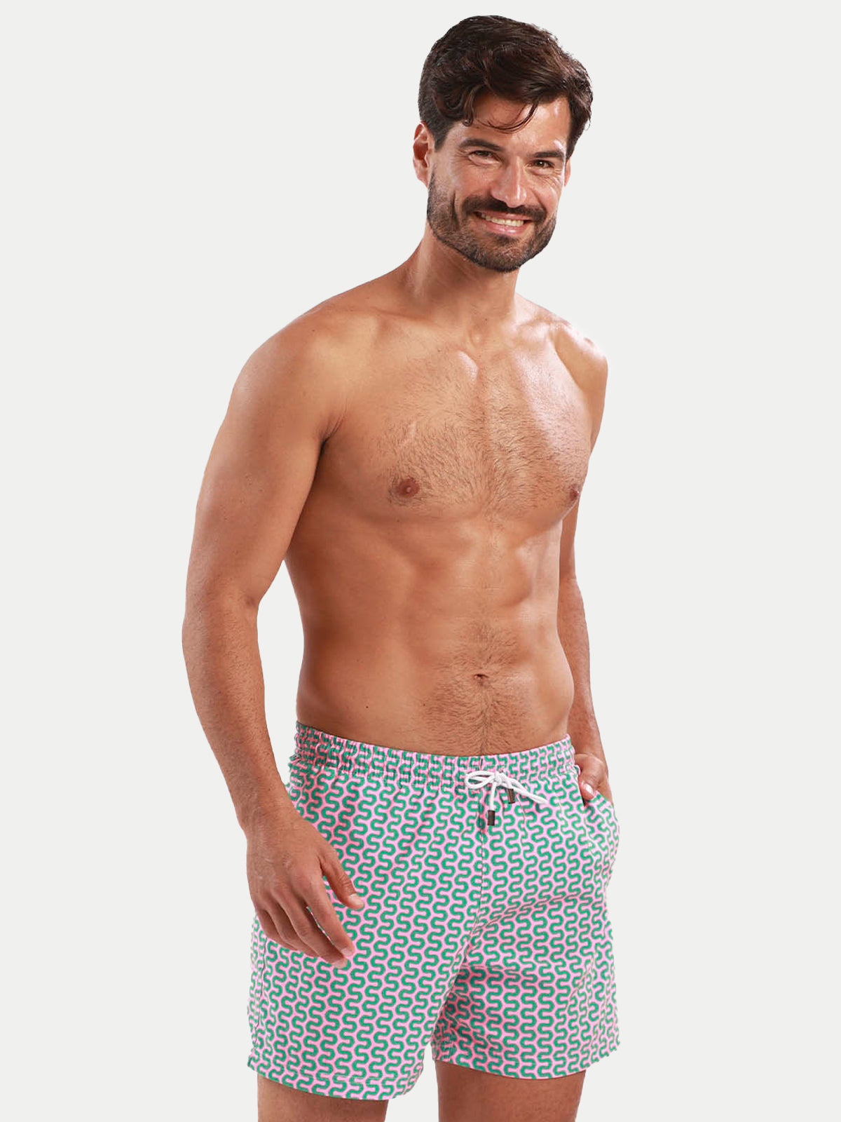Jade Bloom Swim Trunks for Men by 98 Coast Av.