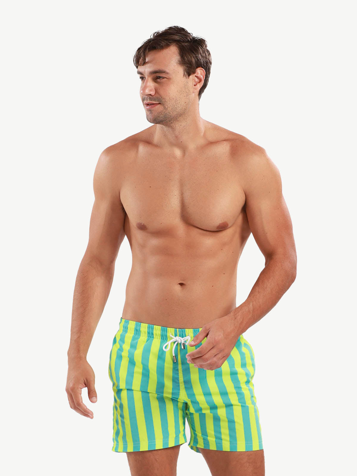 Emerald Tides Swim Trunks for Men by 98 Coast Av.