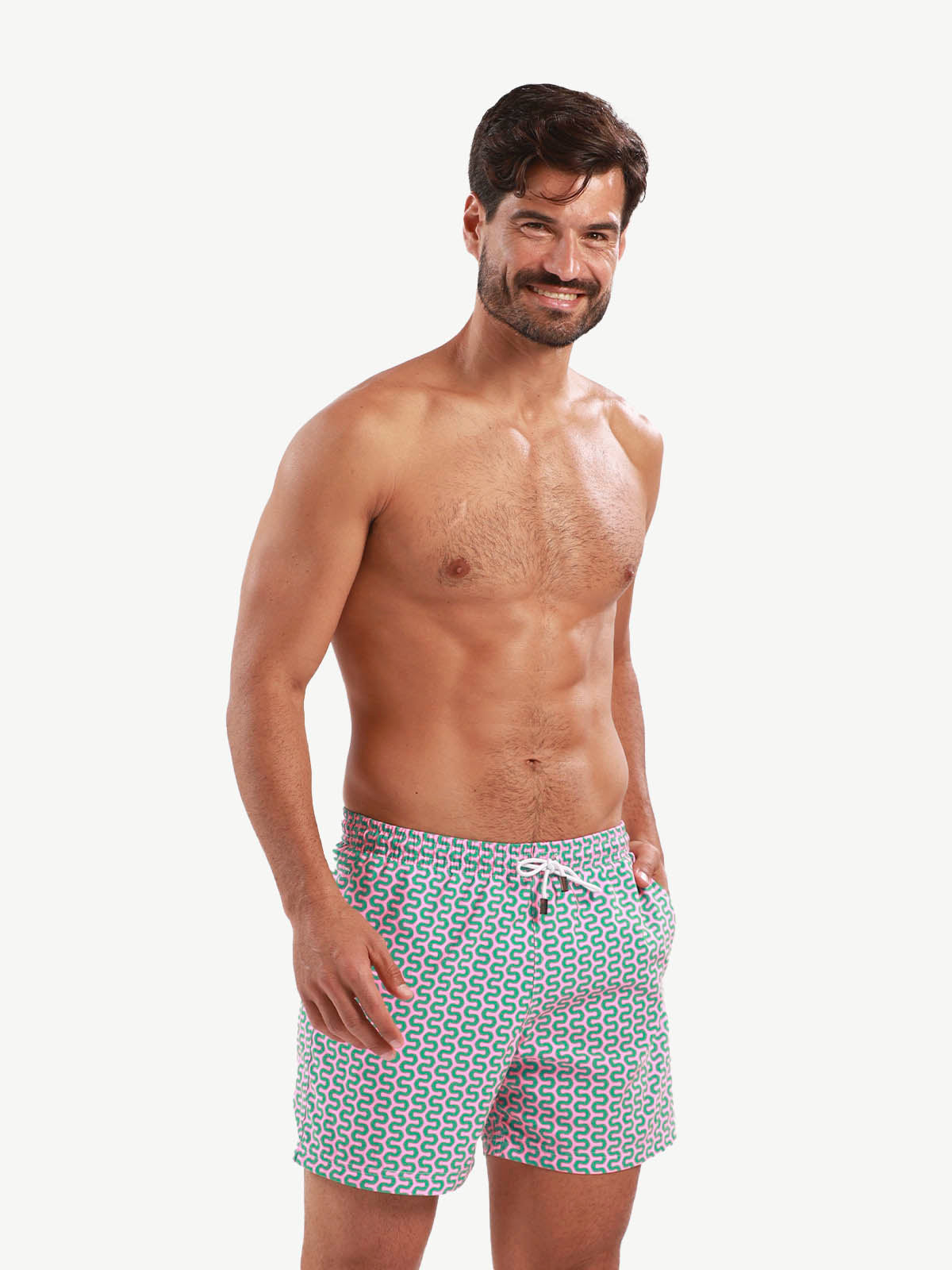 Jade Bloom Swim Trunks for Men by 98 Coast Av.