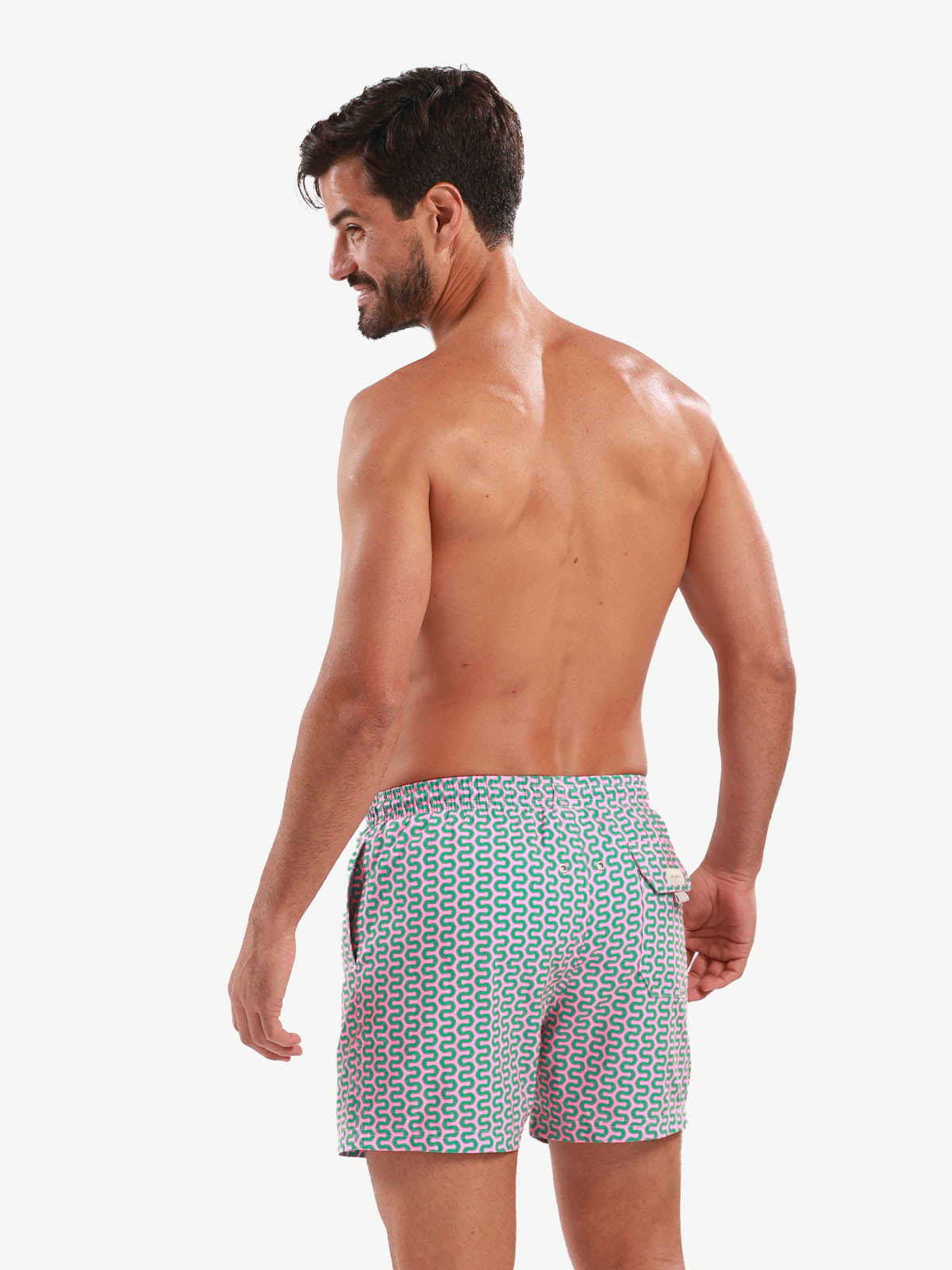 Jade Bloom Swim Trunks for Men by 98 Coast Av.