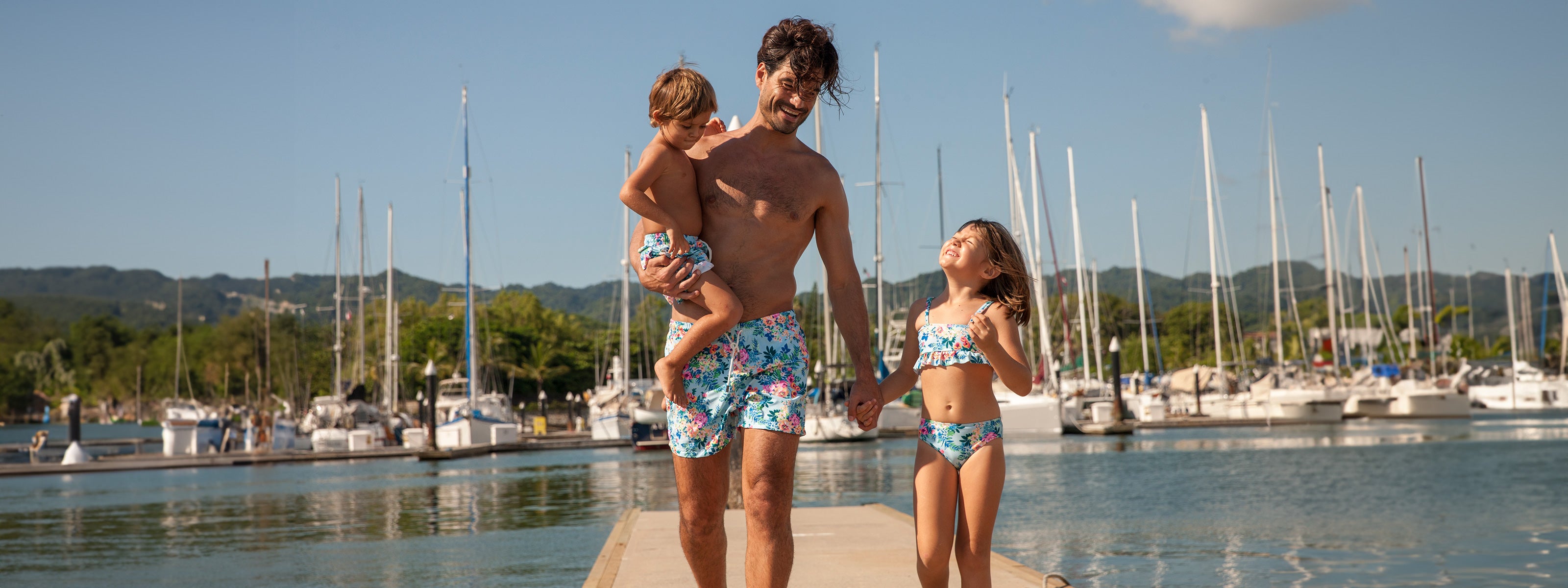 Swimsuits, Beachwear and Accessories for Men, Boys, Women and Girls. By 98 Coast Av. USA.