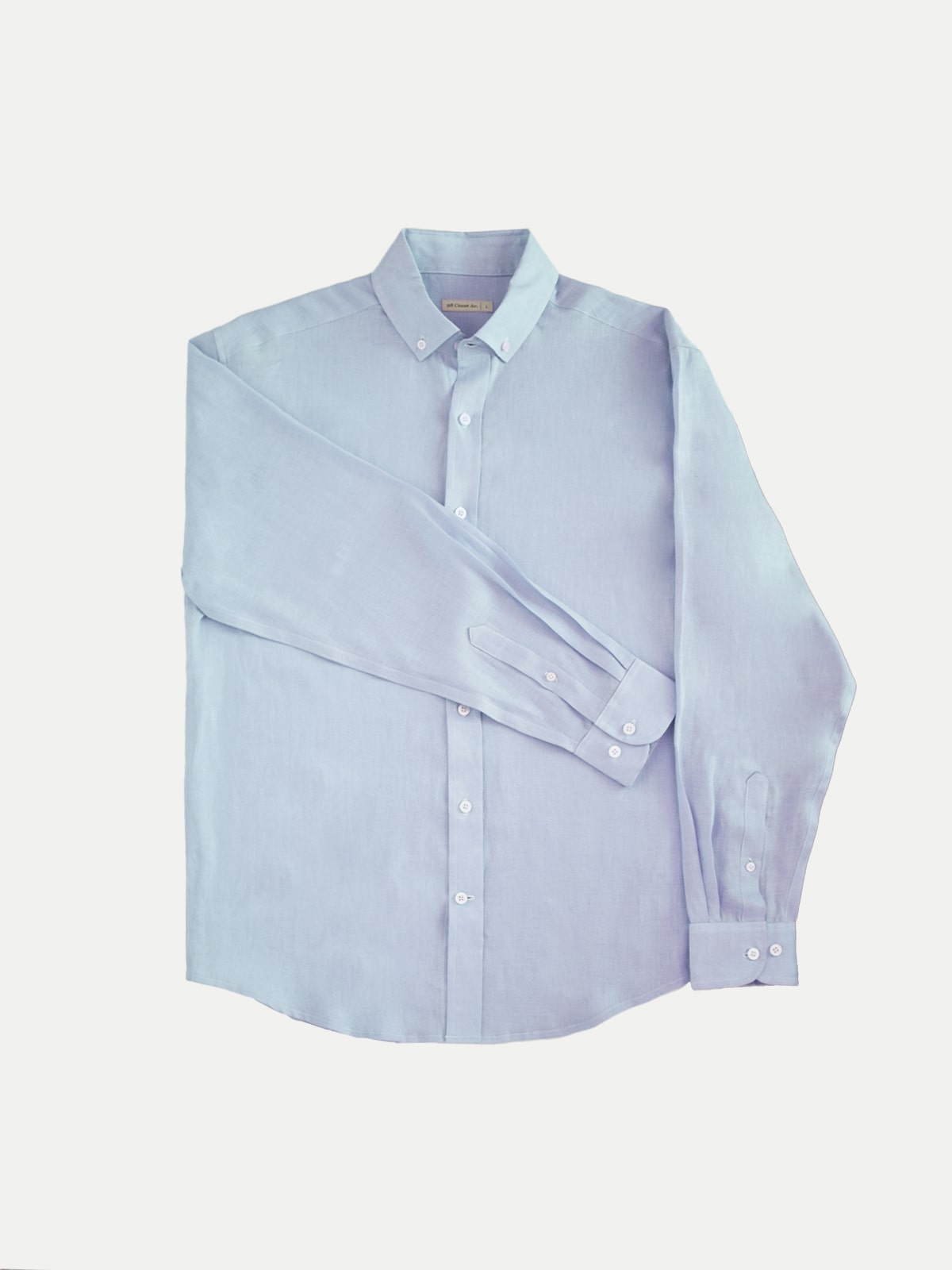 100% Linen Shirt Light Blue Men