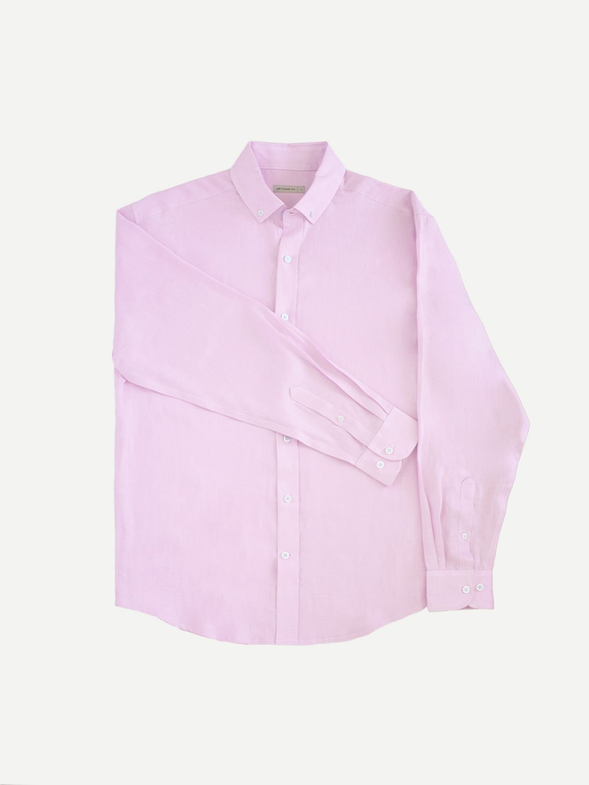100% Linen Shirt Pink Men
