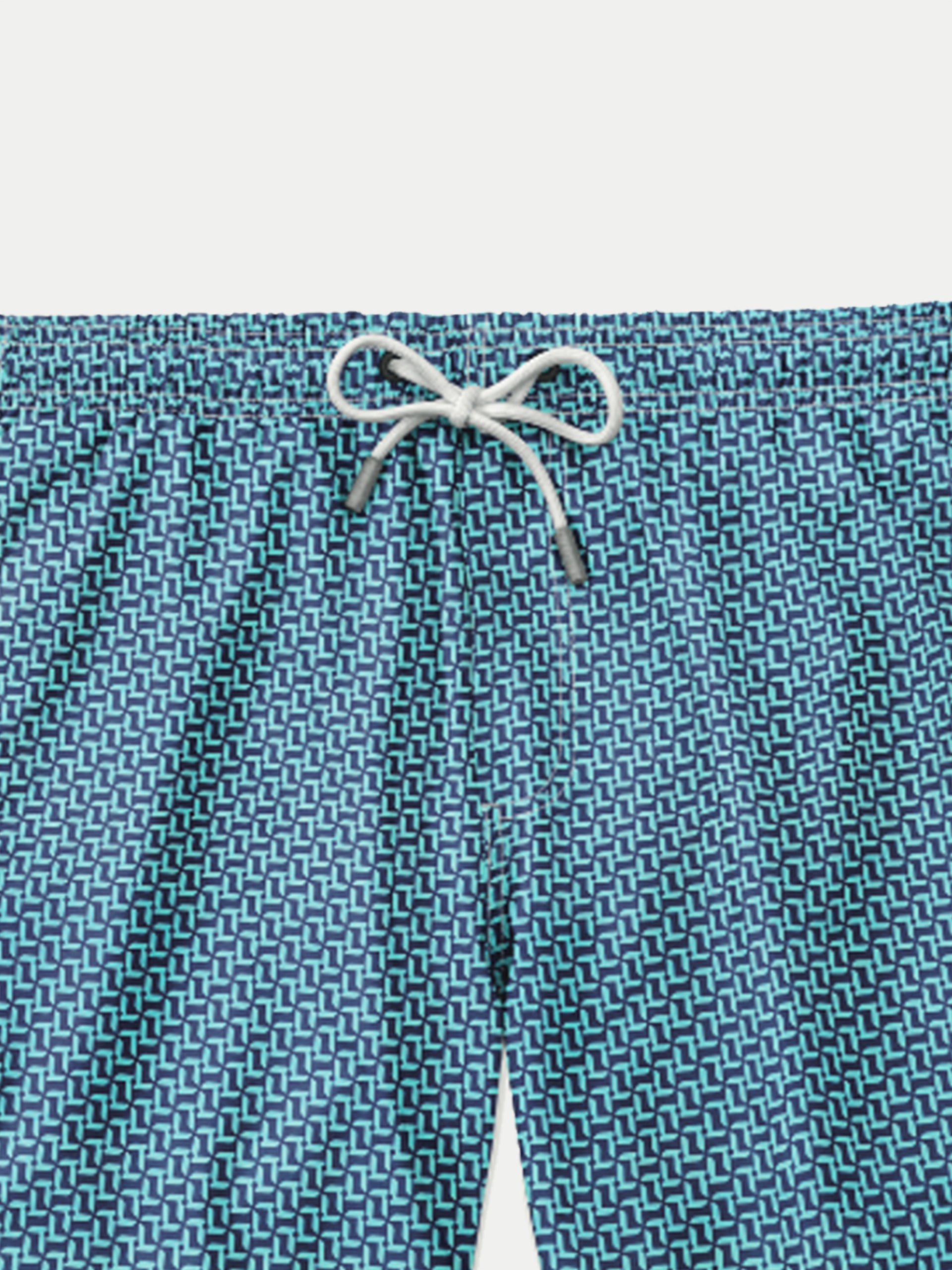 'Blue Origami' Swim Trunks for Men by 98 Coast Av.