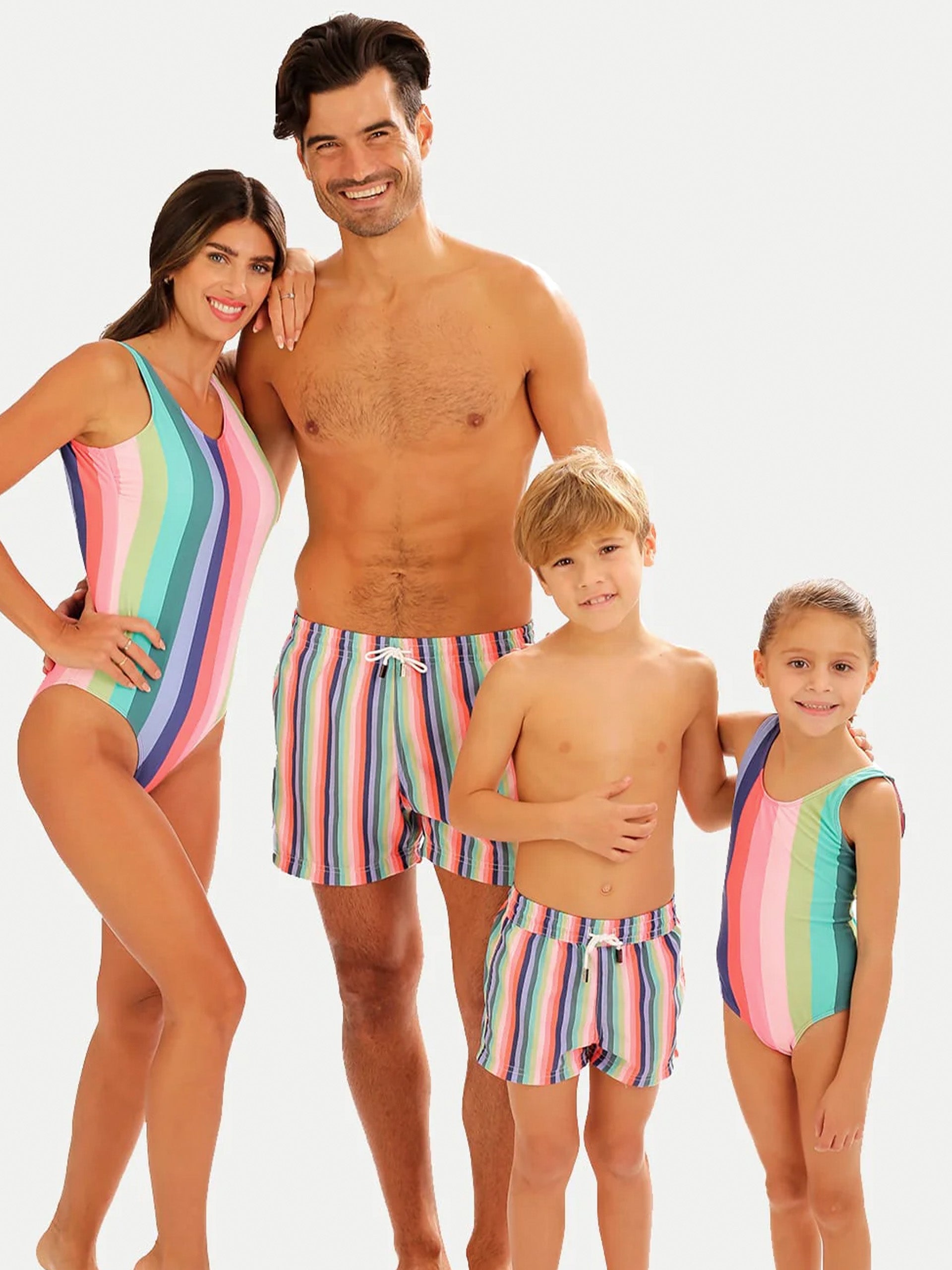 'Candy Stripe' Girls Swimwear by 98 Coast Av.