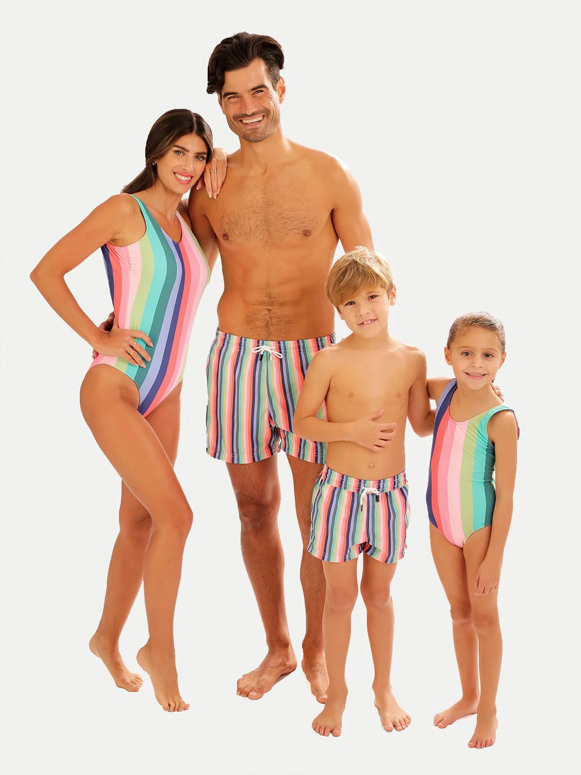'Candy Stripe' Girls Swimwear by 98 Coast Av.
