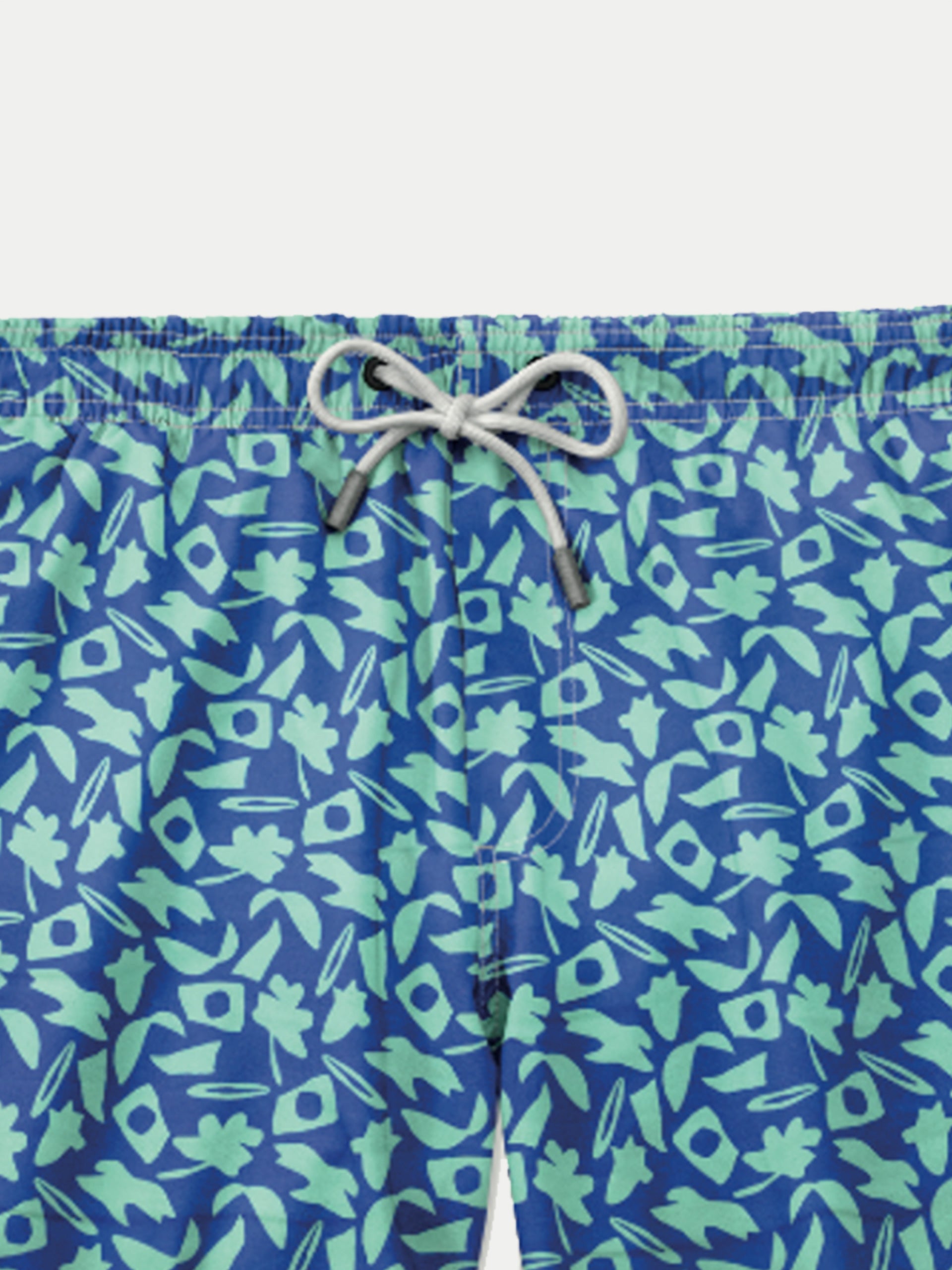 'Collage Blue' Swim Trunks for Men by 98 Coast Av.