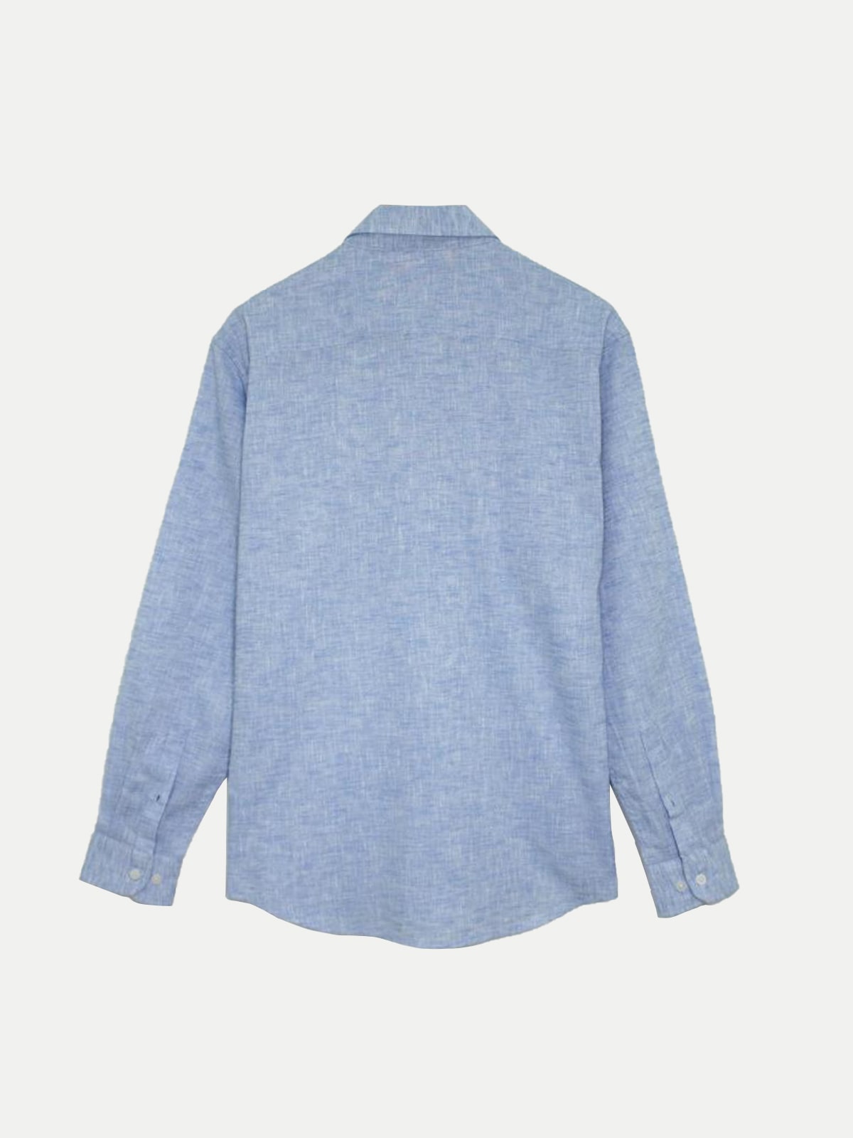 Linen Look Shirt Light Blue Men