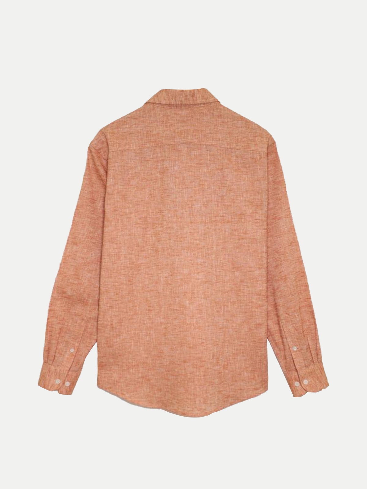 Linen Look Shirt Orange Men