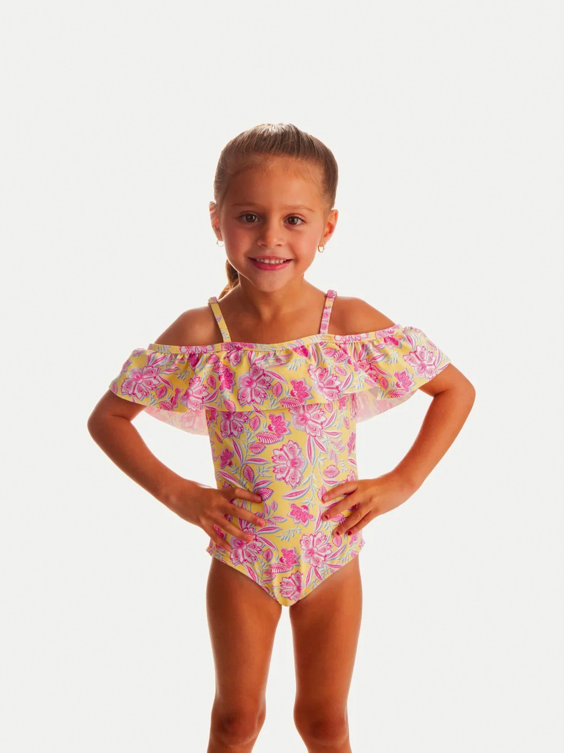 'Mango Orchid' Girls Swimwear by 98 Coast Av.