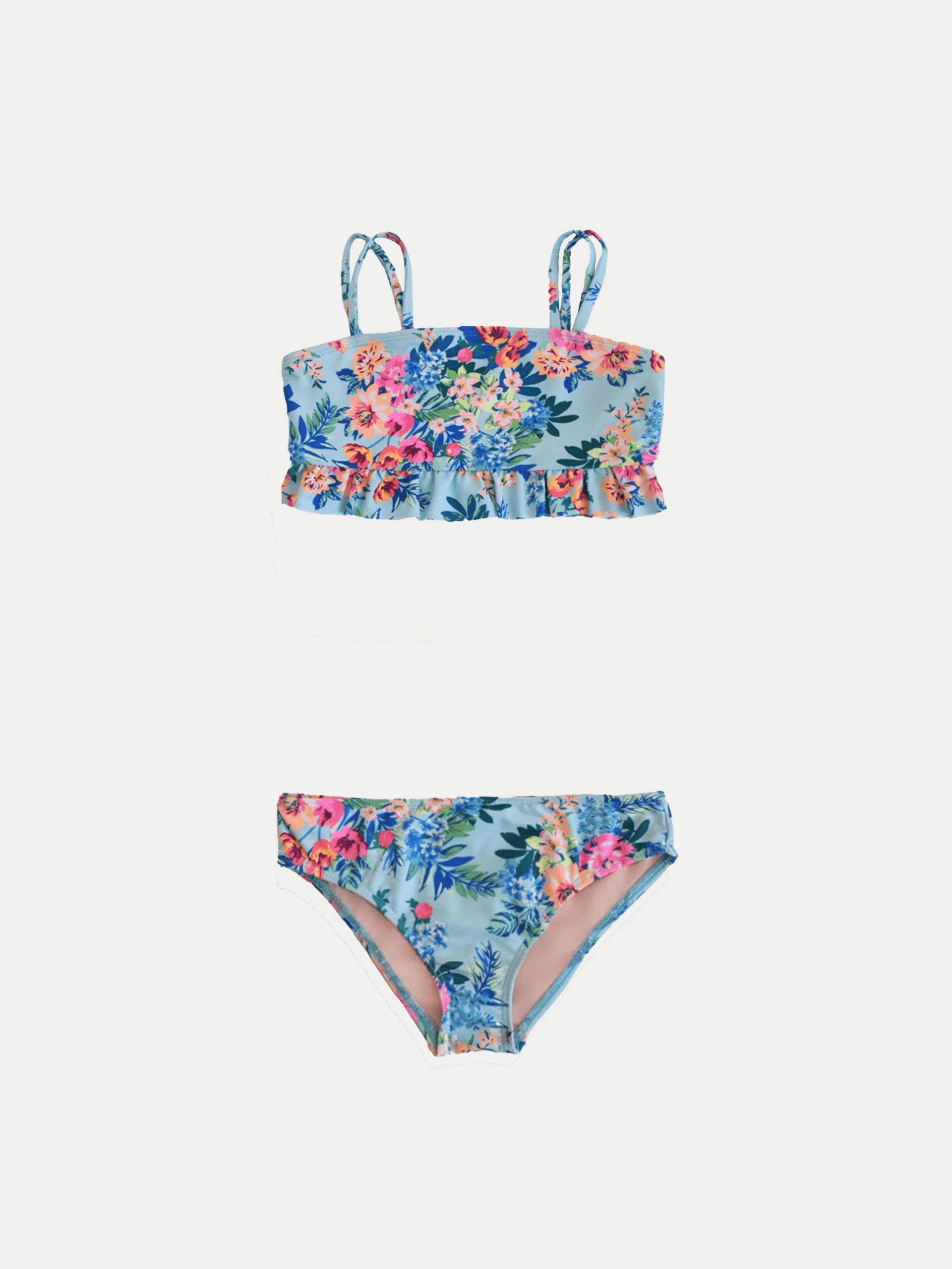 'Multi Flowers' Girls Swimwear by 98 Coast Av.