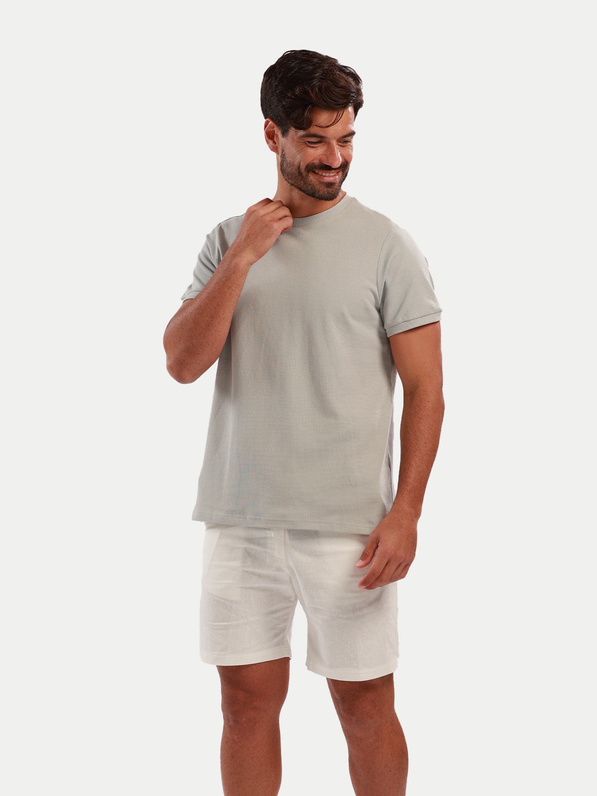 Pique T-Shirt Light Gray by 98 Coast Av