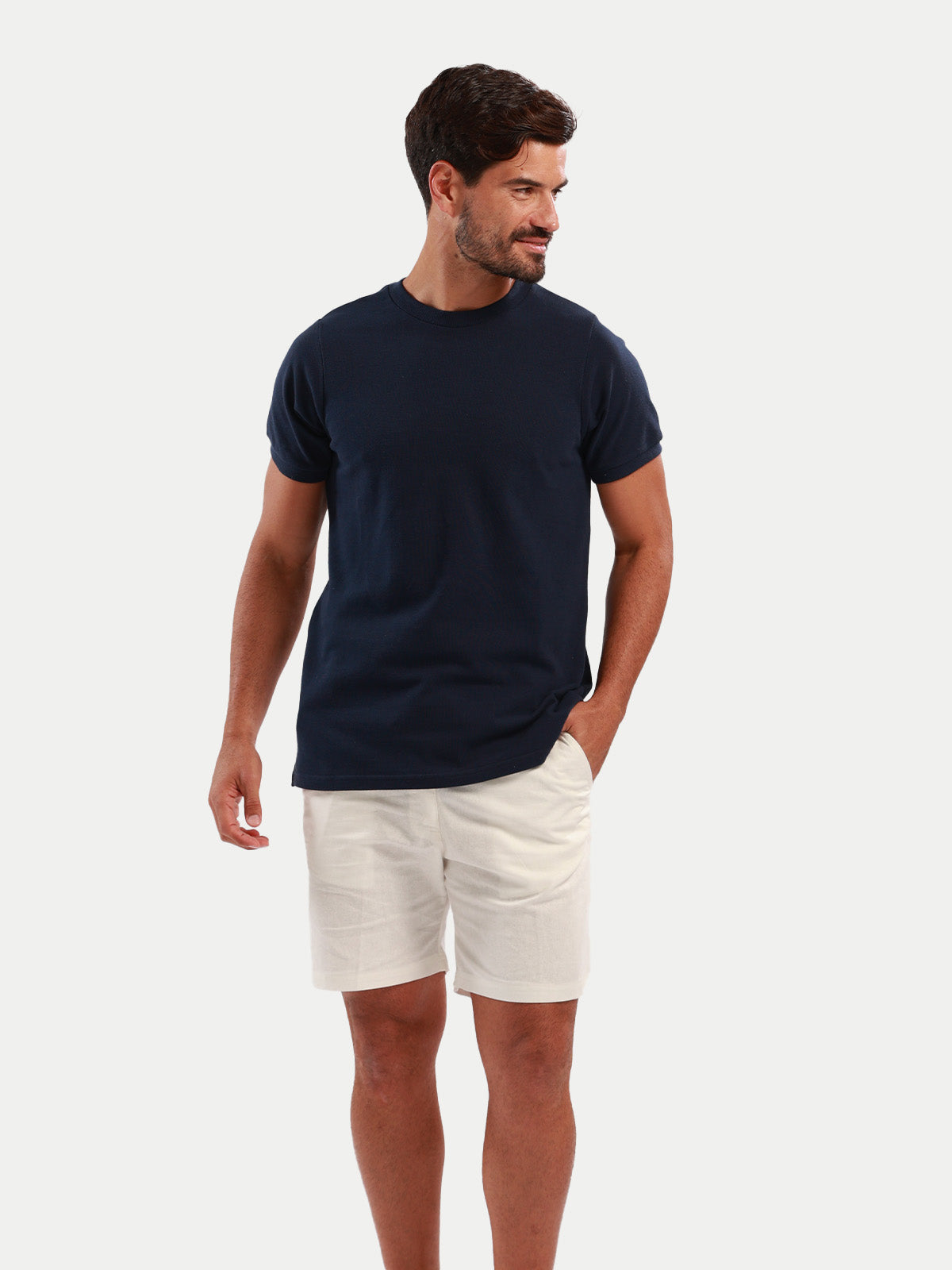 Pique T-Shirt Navy by 98 Coast Av