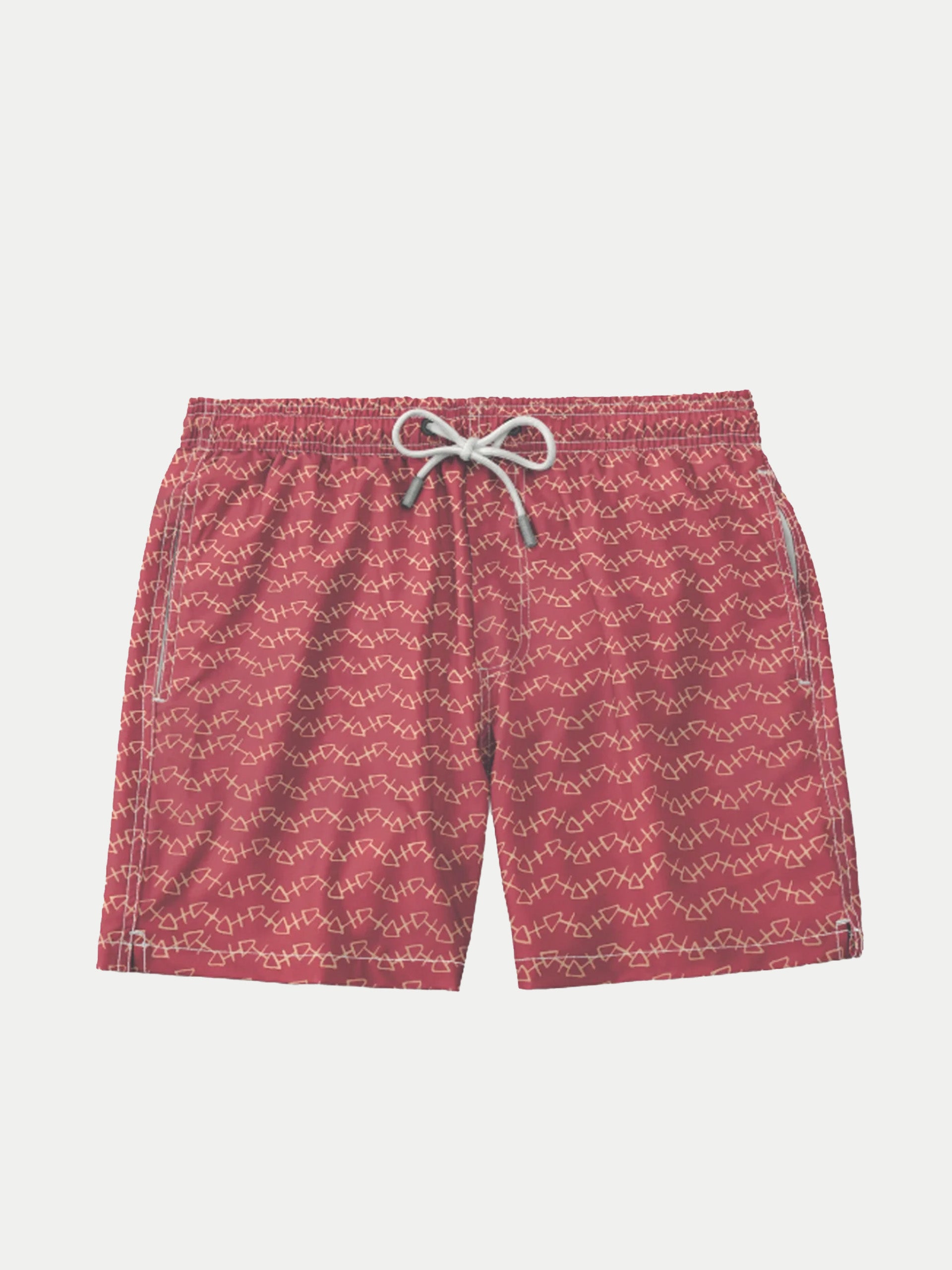 'Red Thorns' Swim Trunks for Men by 98 Coast Av.