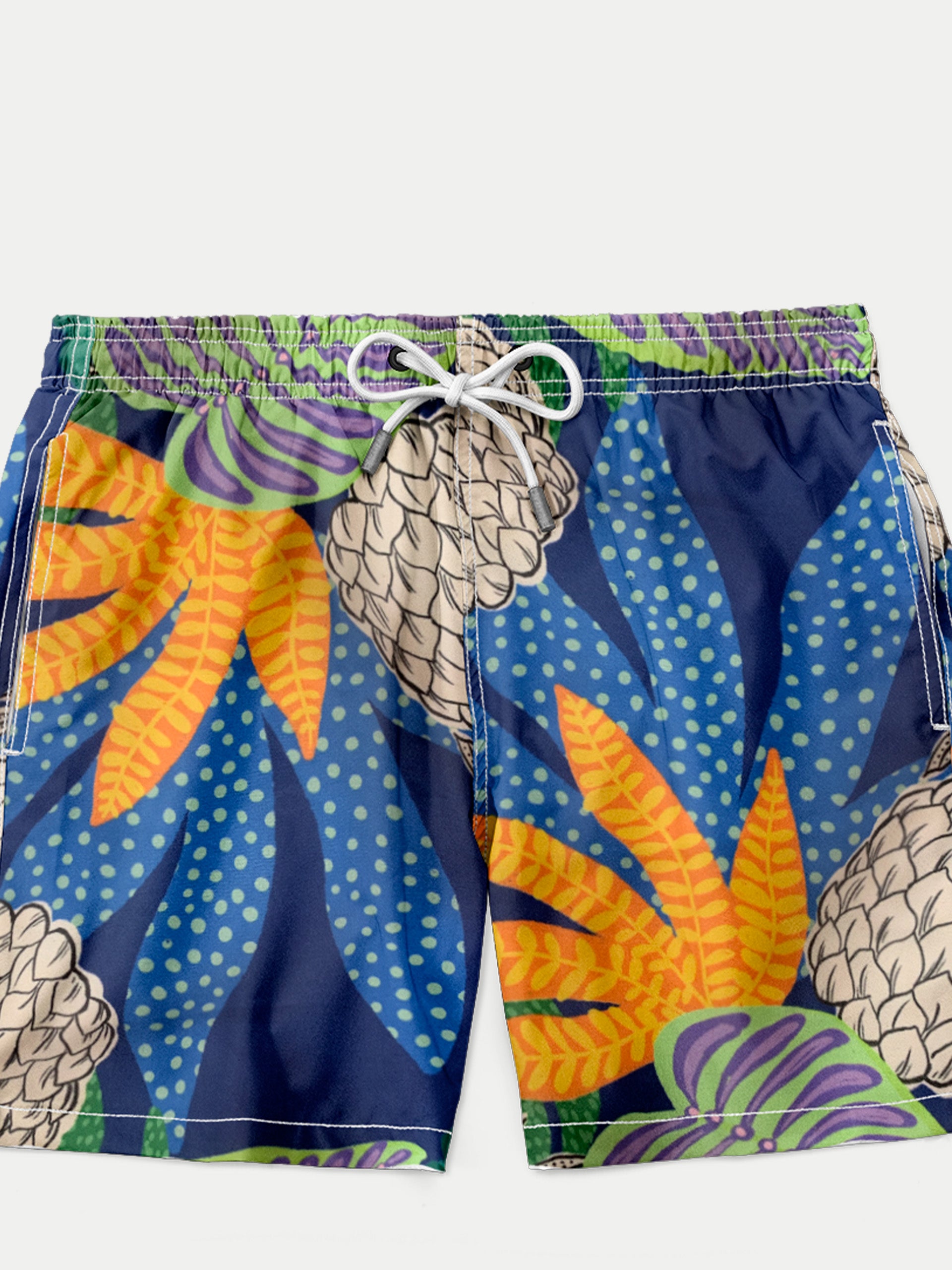 'Sunset Pineapple' Boys Swim Shorts by 98 Coast Av.