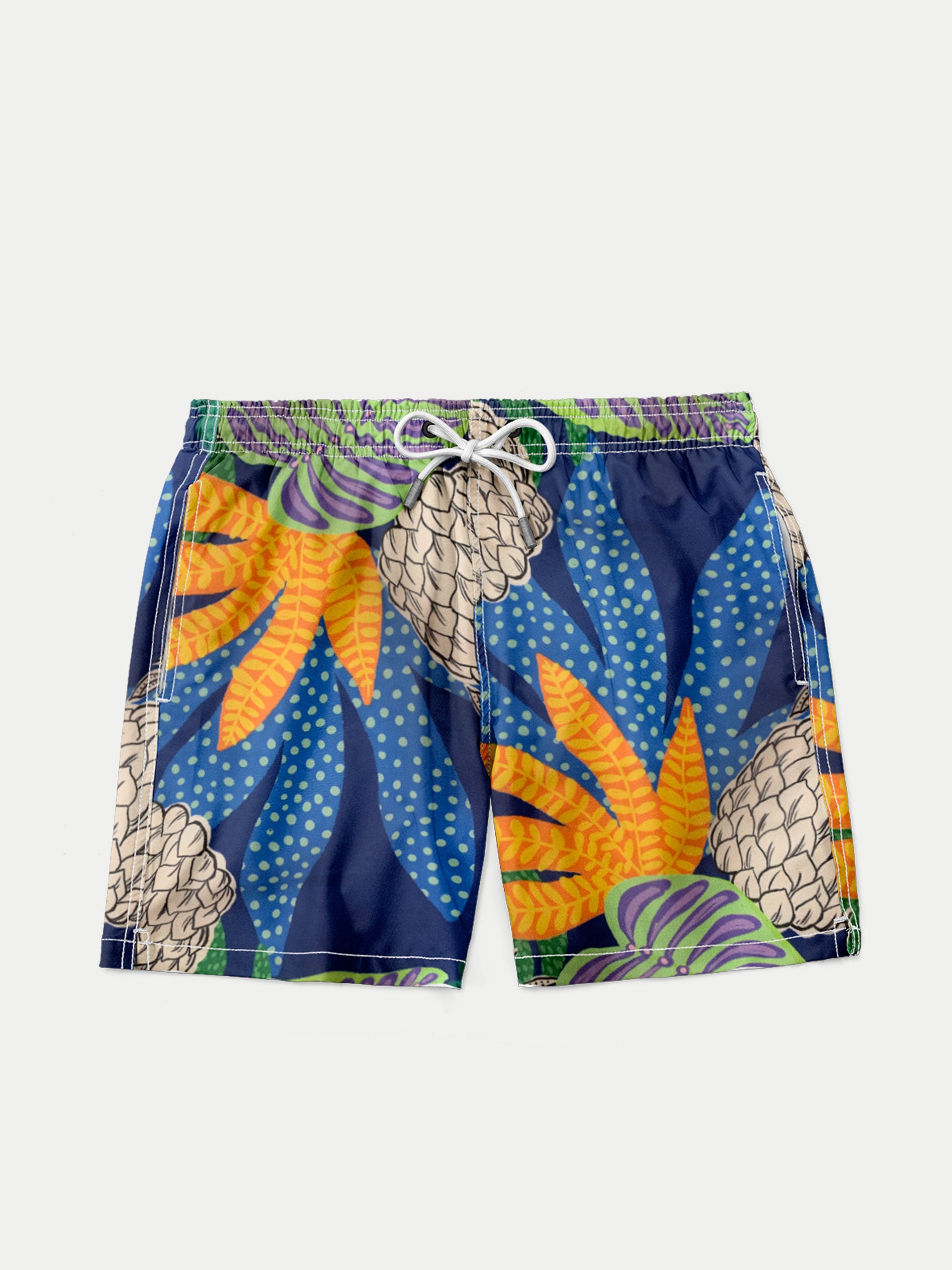 'Sunset Pineapple' Swim Trunks for Men by 98 Coast Av.