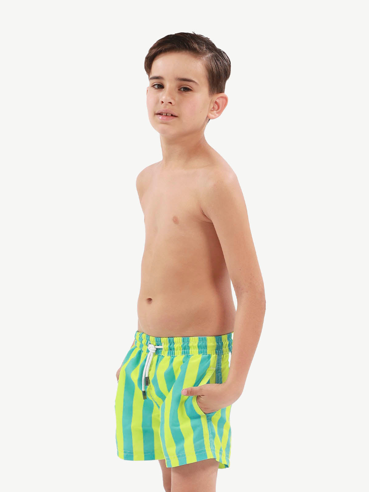 Emerald Tides Boys Swim Short by 98 Coast Av.