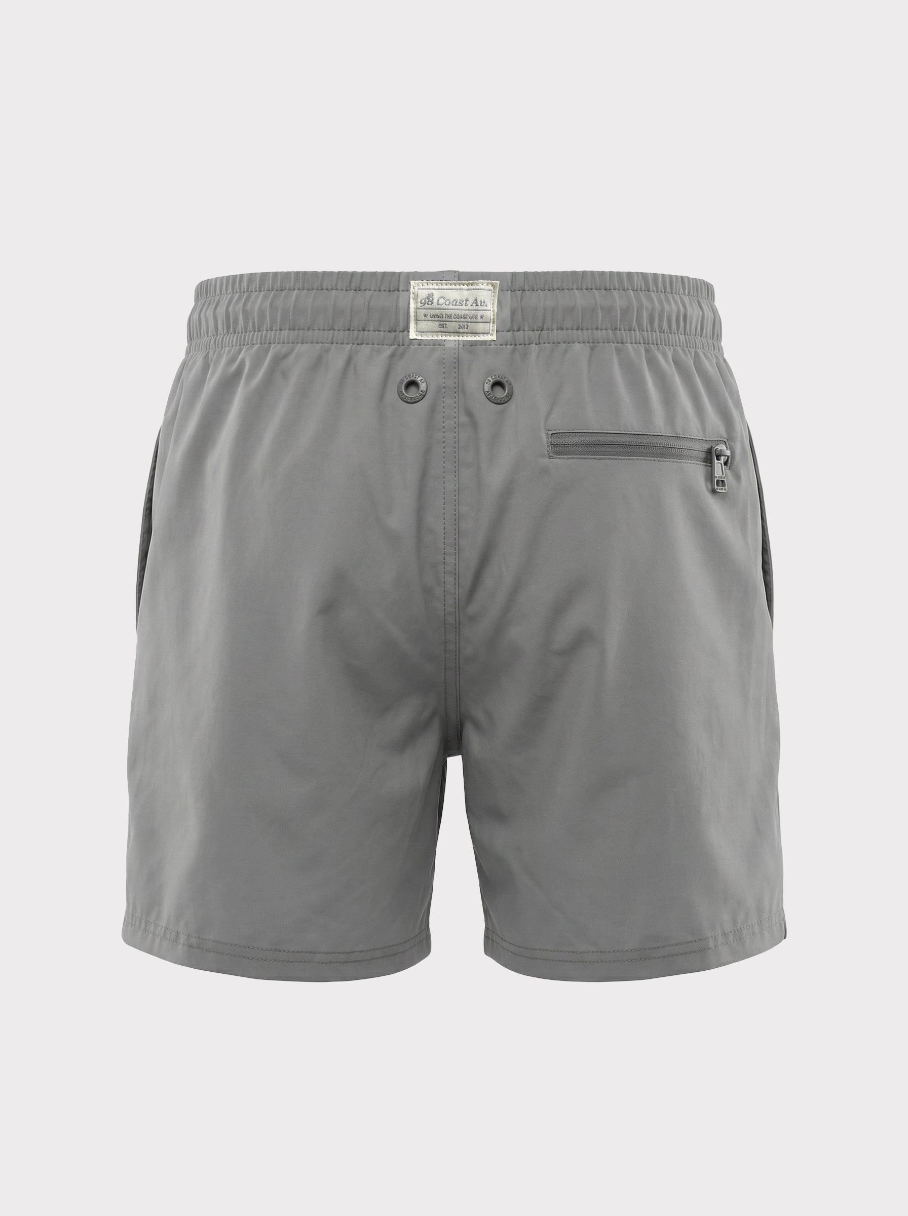 The New Classics Grey Swim Trunks for Men by 98 Coast Av.