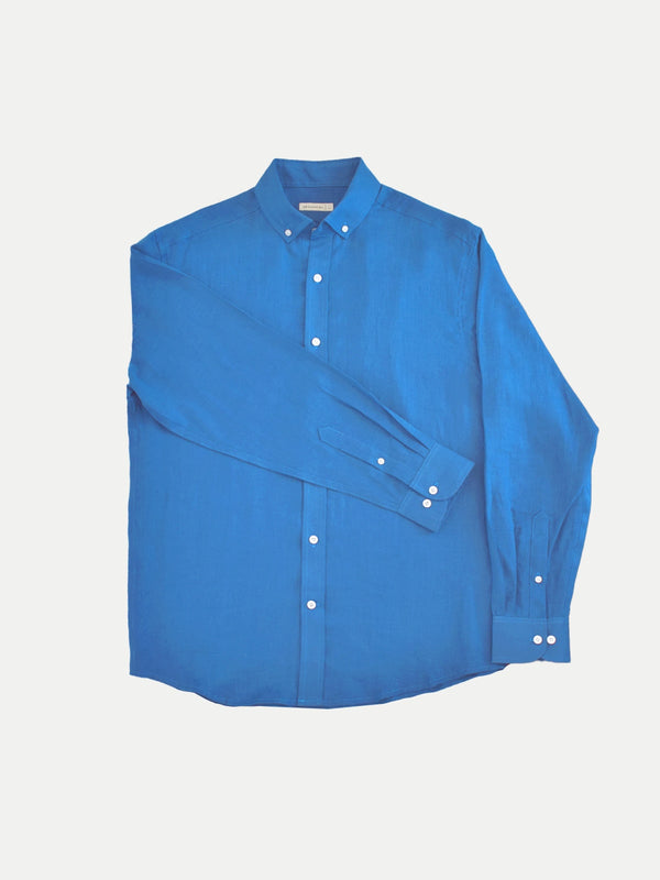 100% Spanish Linen Shirt Blue | By 98 Coast Avenue