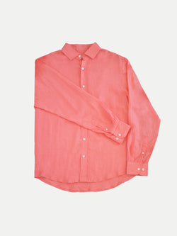 100% Spanish Linen Shirt Coral | By 98 Coast Avenue