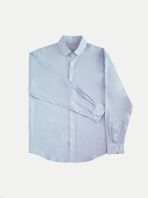 100% Spanish Linen Shirt Light Blue | By 98 Coast Avenue