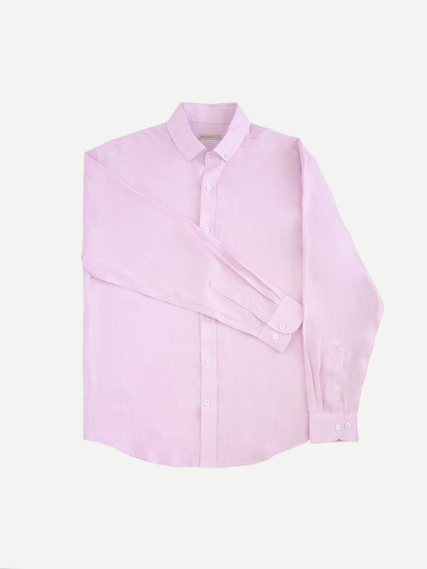 100% Spanish Linen Shirt Pink | By 98 Coast Avenue