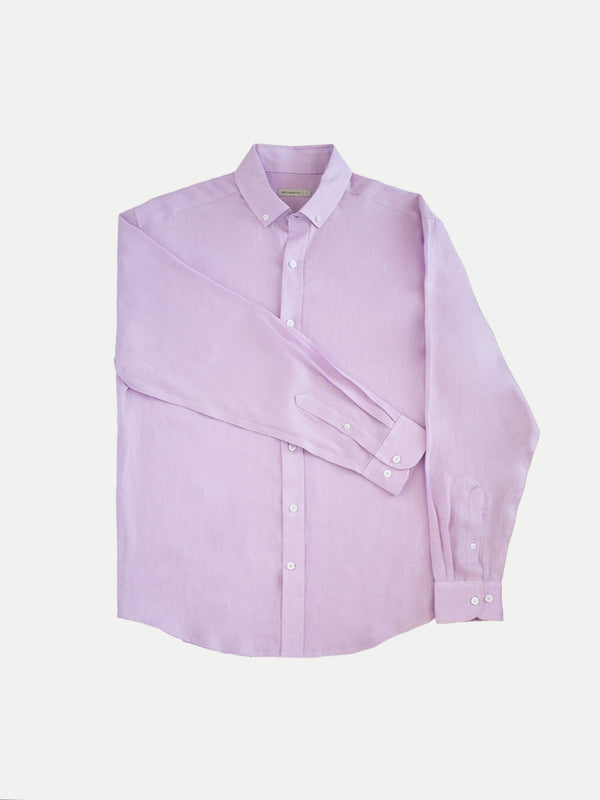 100% Spanish Linen Shirt Purple | By 98 Coast Avenue
