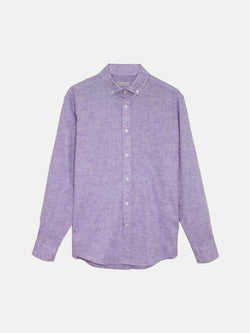 Purple Linen Look Shirt